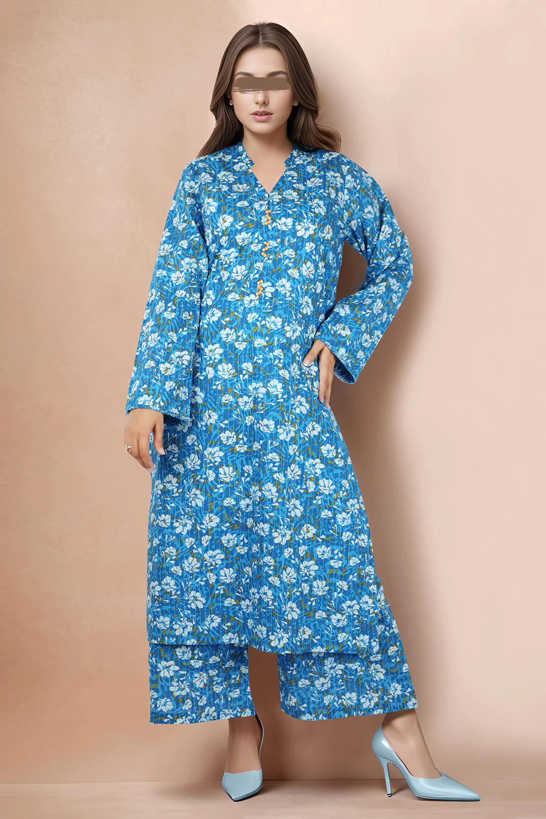 Unstitched Printed Lawn 2 piece (shirt/trouser)