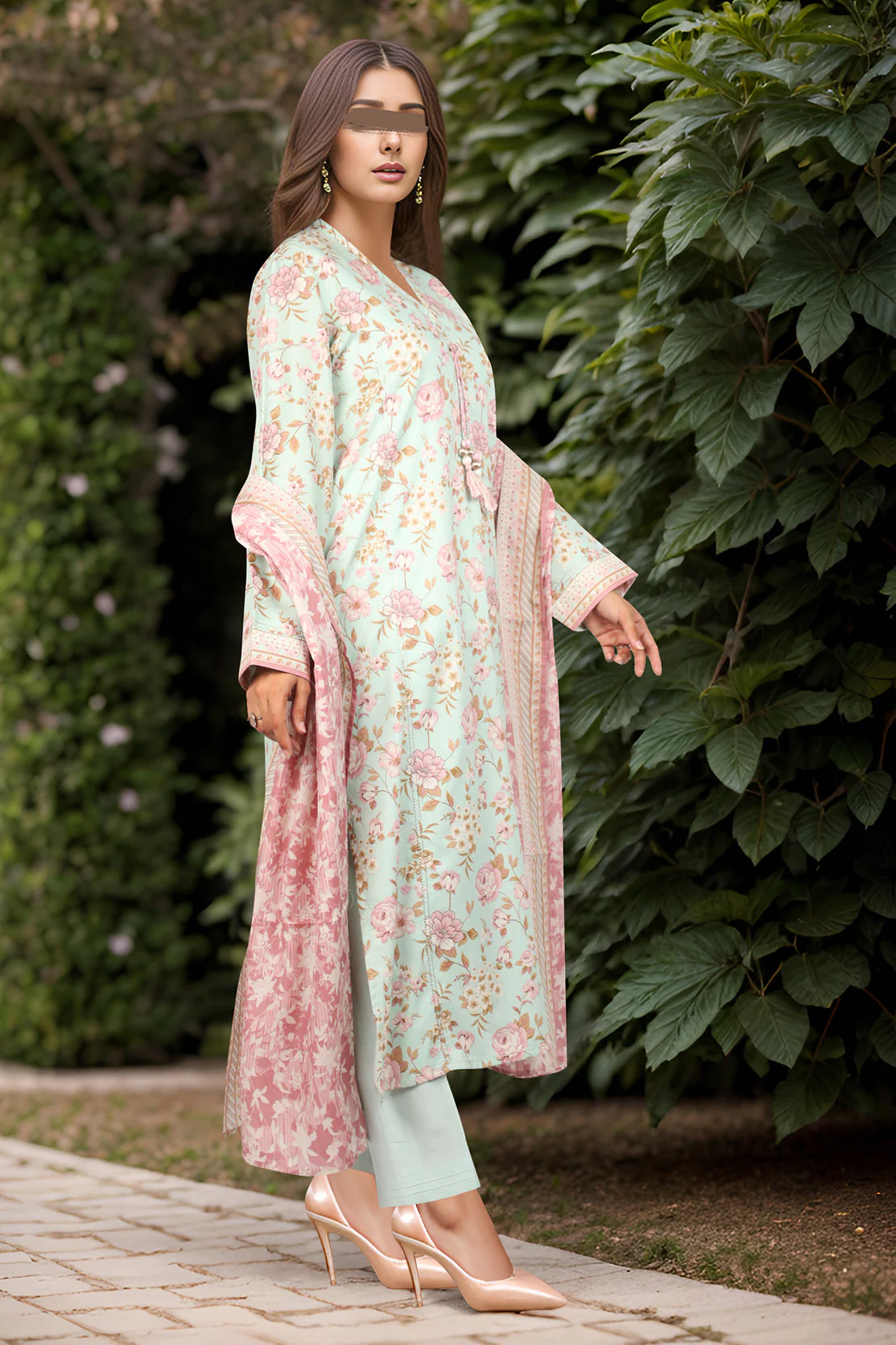 Unstitched Printed Lawn 3 Piece - Image 2