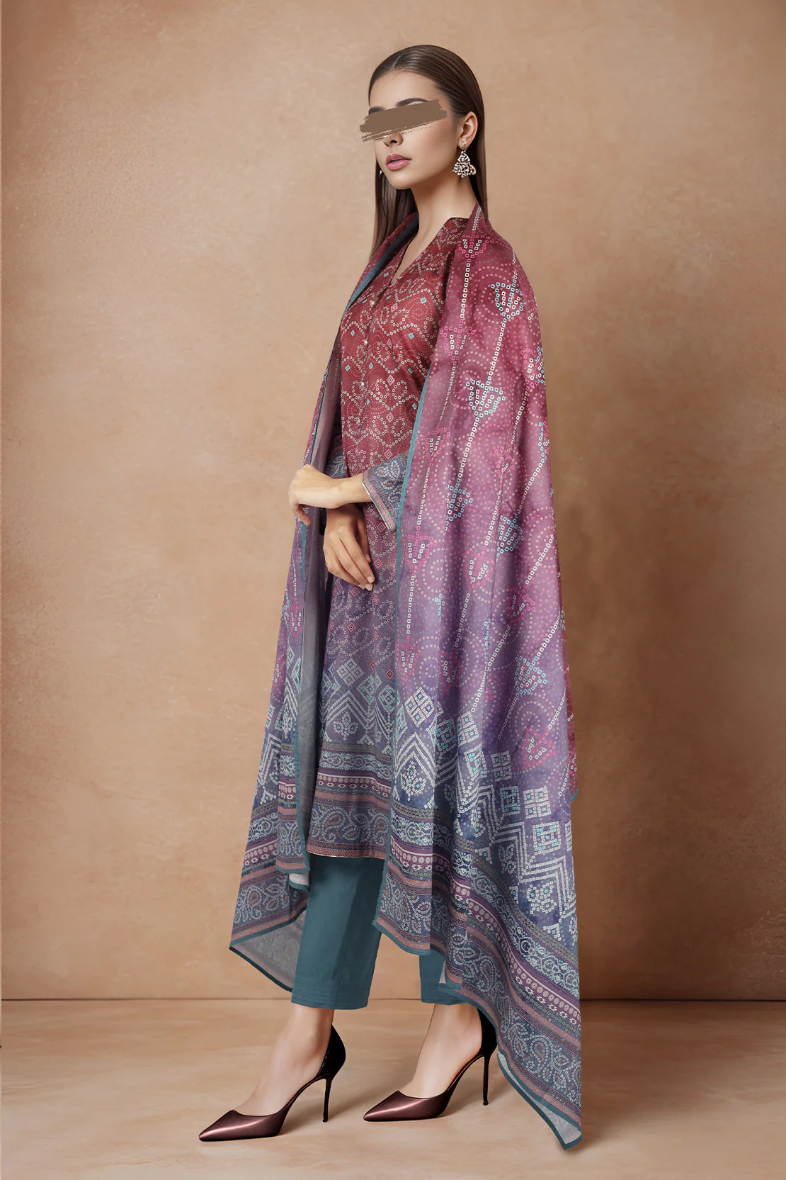 Unstitched Printed Lawn 3 Piece - Image 3