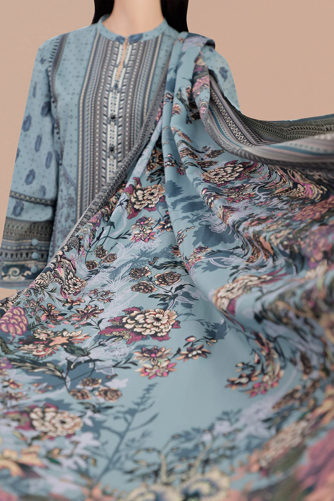 Unstitched Printed Lawn 3 Piece - Image 3