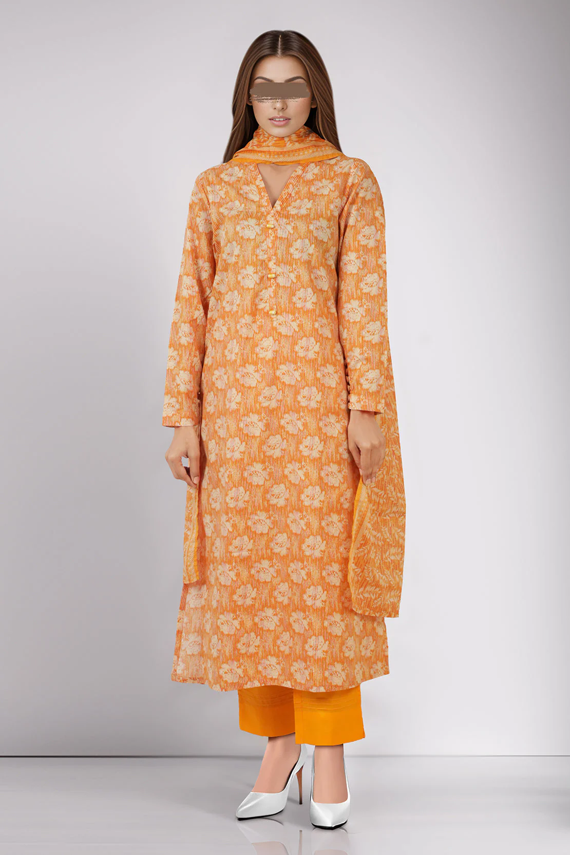 Unstitched Printed Lawn 3 Piece - Image 2