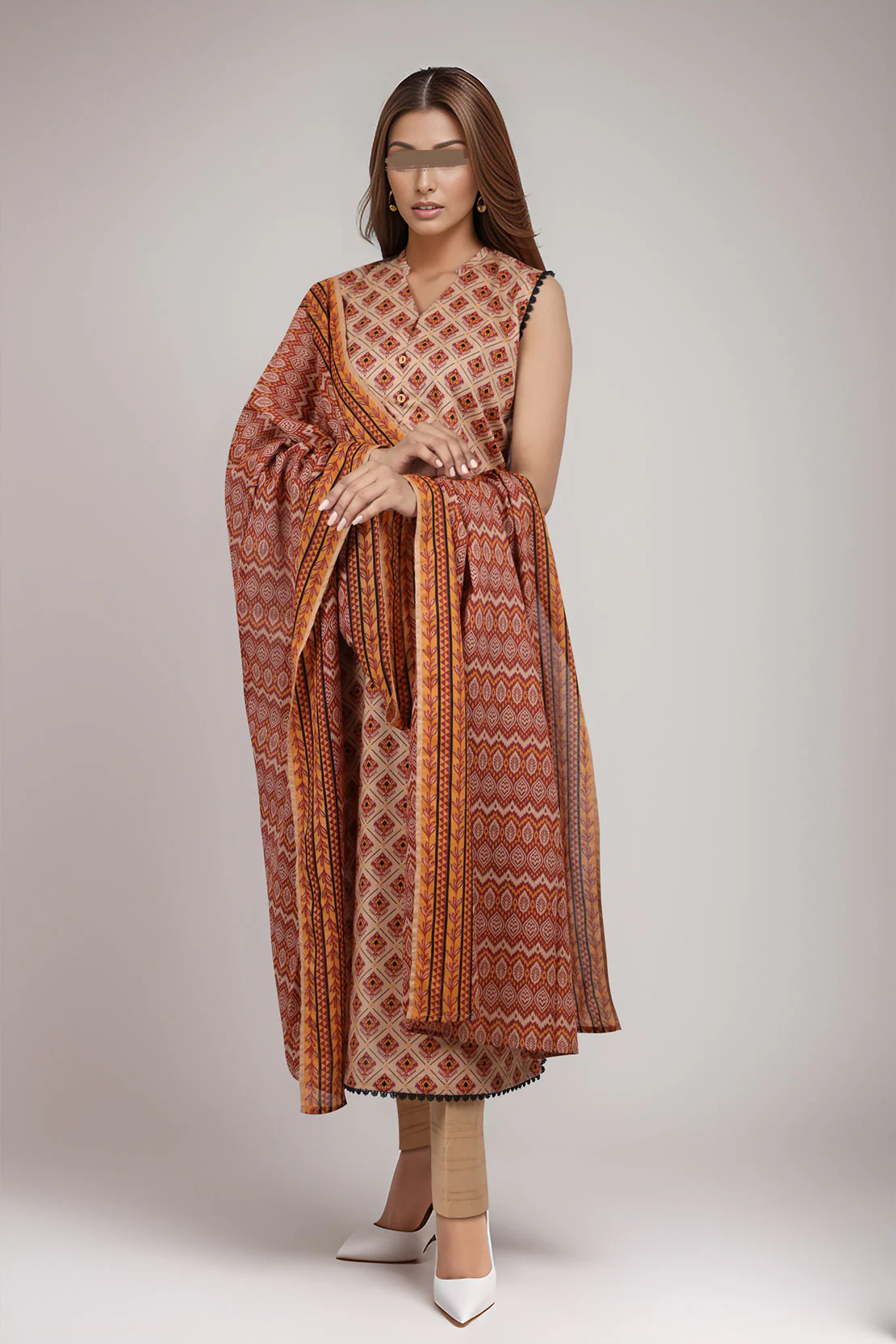 Unstitched Printed Lawn 3 Piece