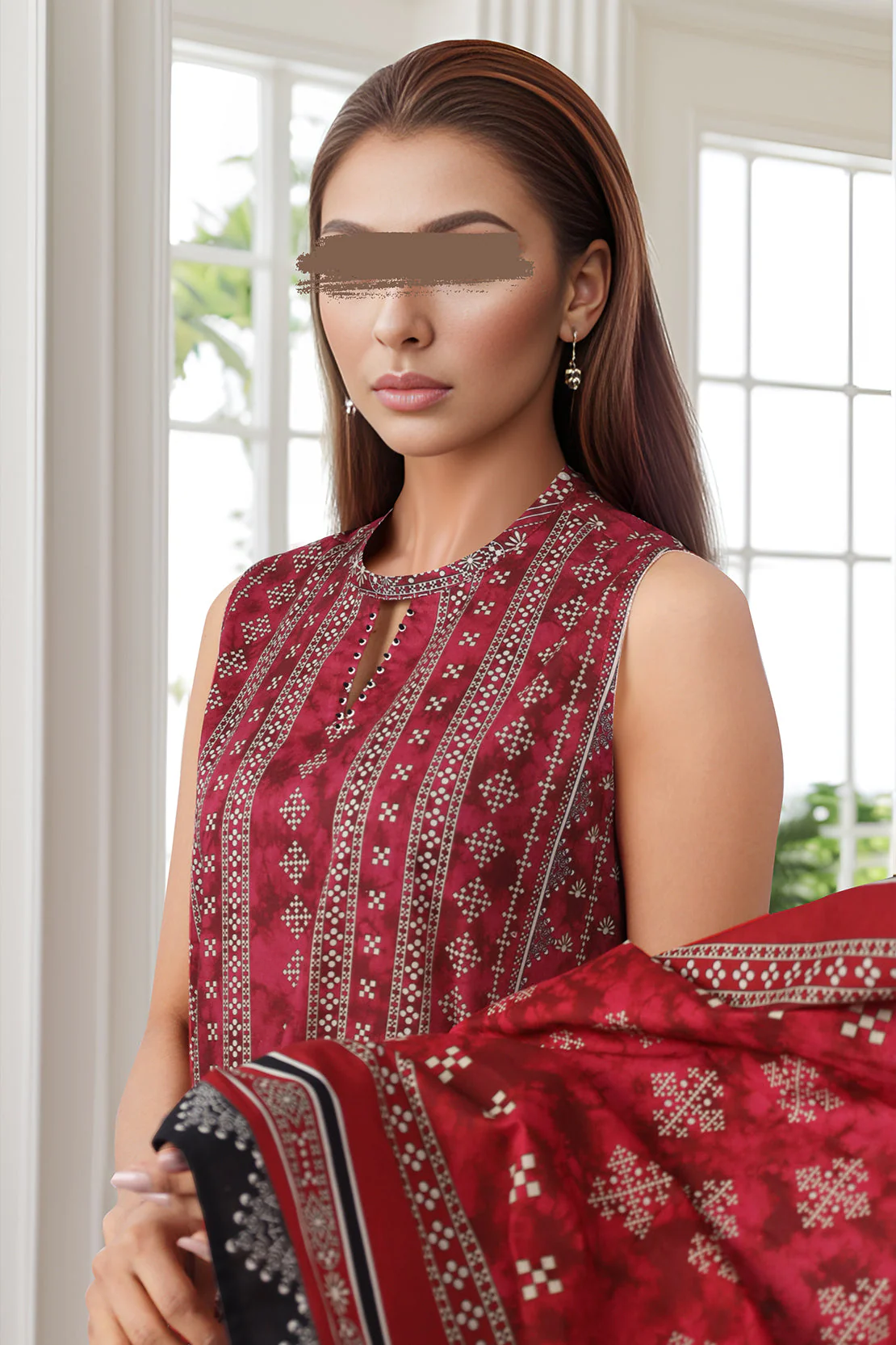 Unstitched Printed Lawn 3 Piece - Image 3