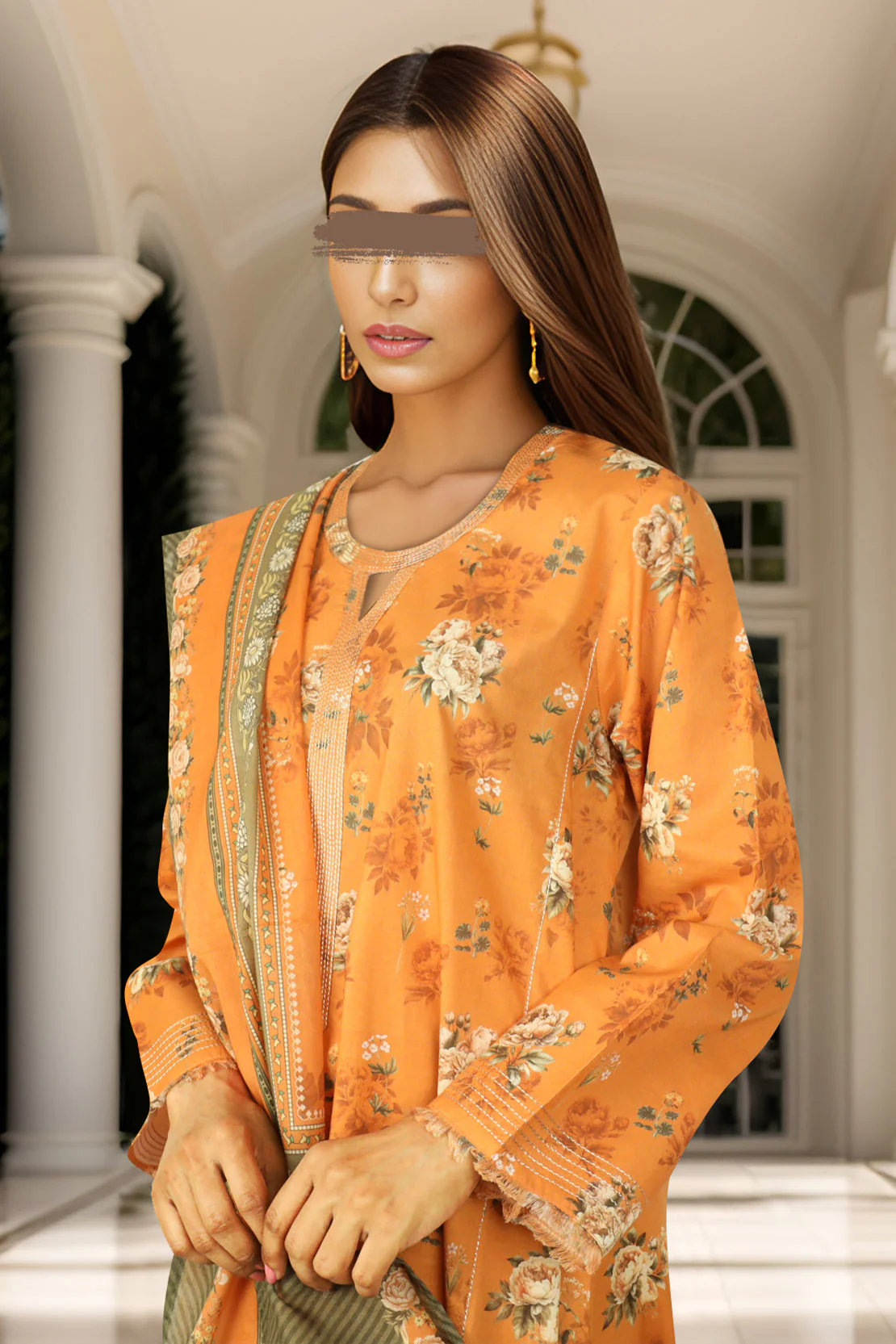 Unstitched Printed Lawn 3 Piece - Image 2