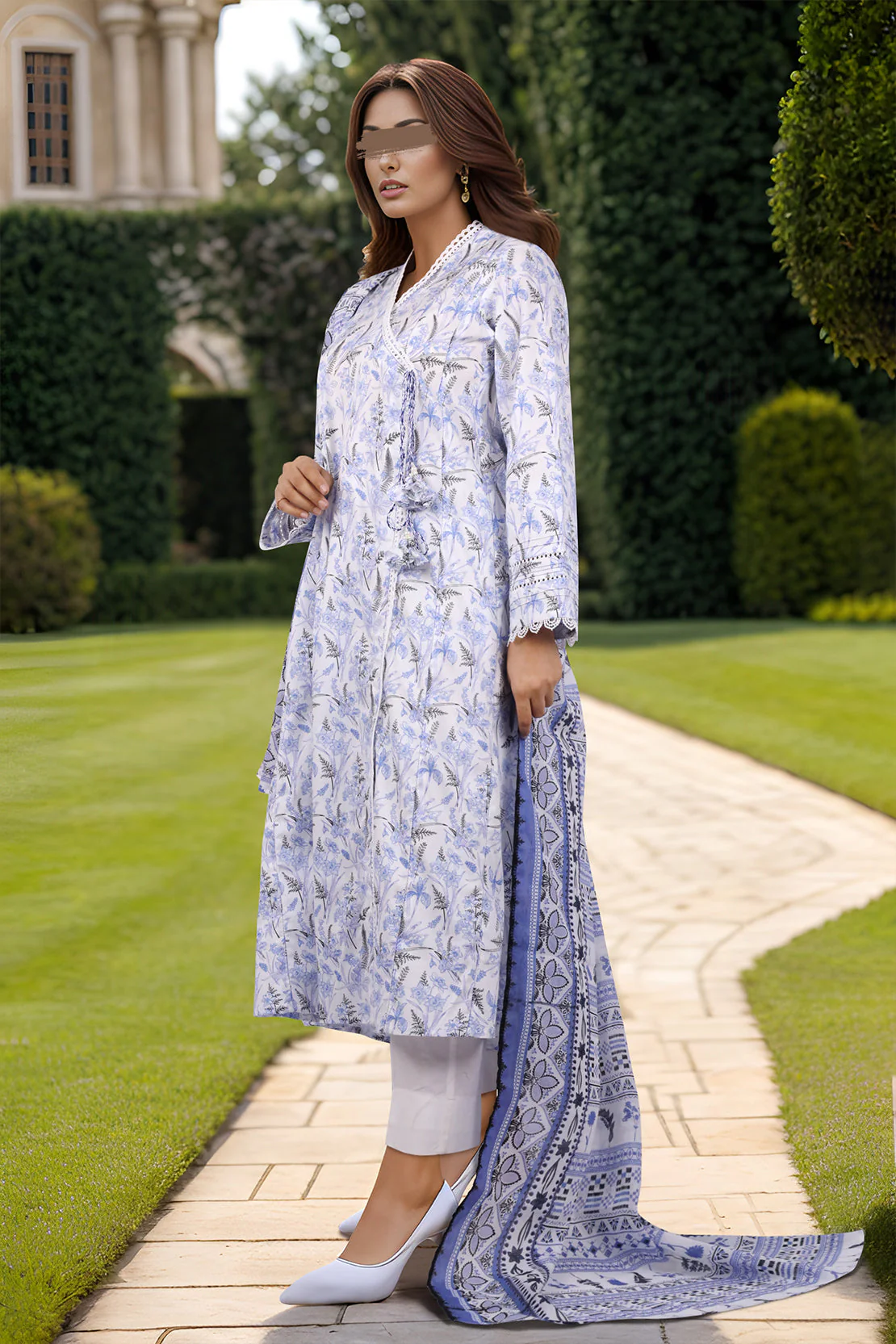 Unstitched Printed Lawn 3 Piece - Image 2