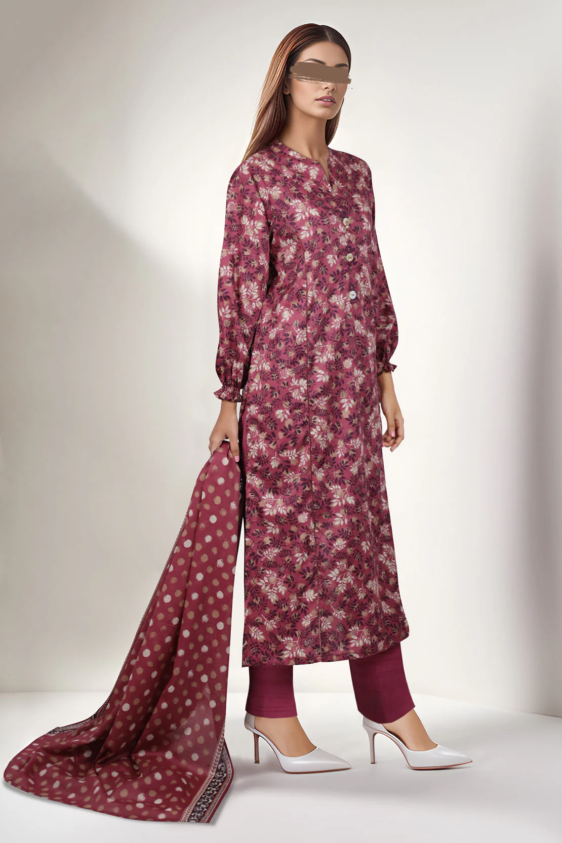 Unstitched Printed Lawn 3 Piece - Image 3