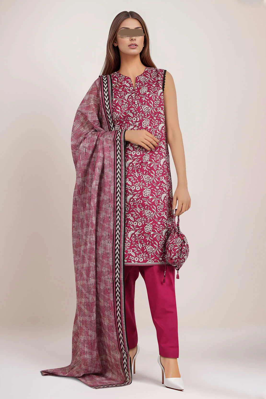 Unstitched Printed Lawn 3 Piece - Image 2
