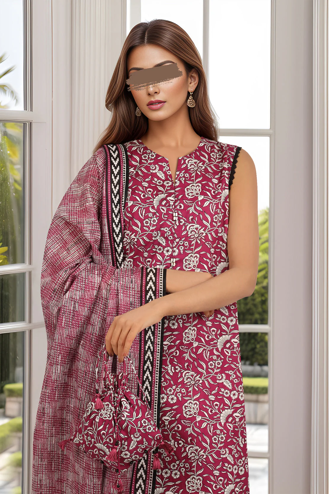 Unstitched Printed Lawn 3 Piece - Image 3