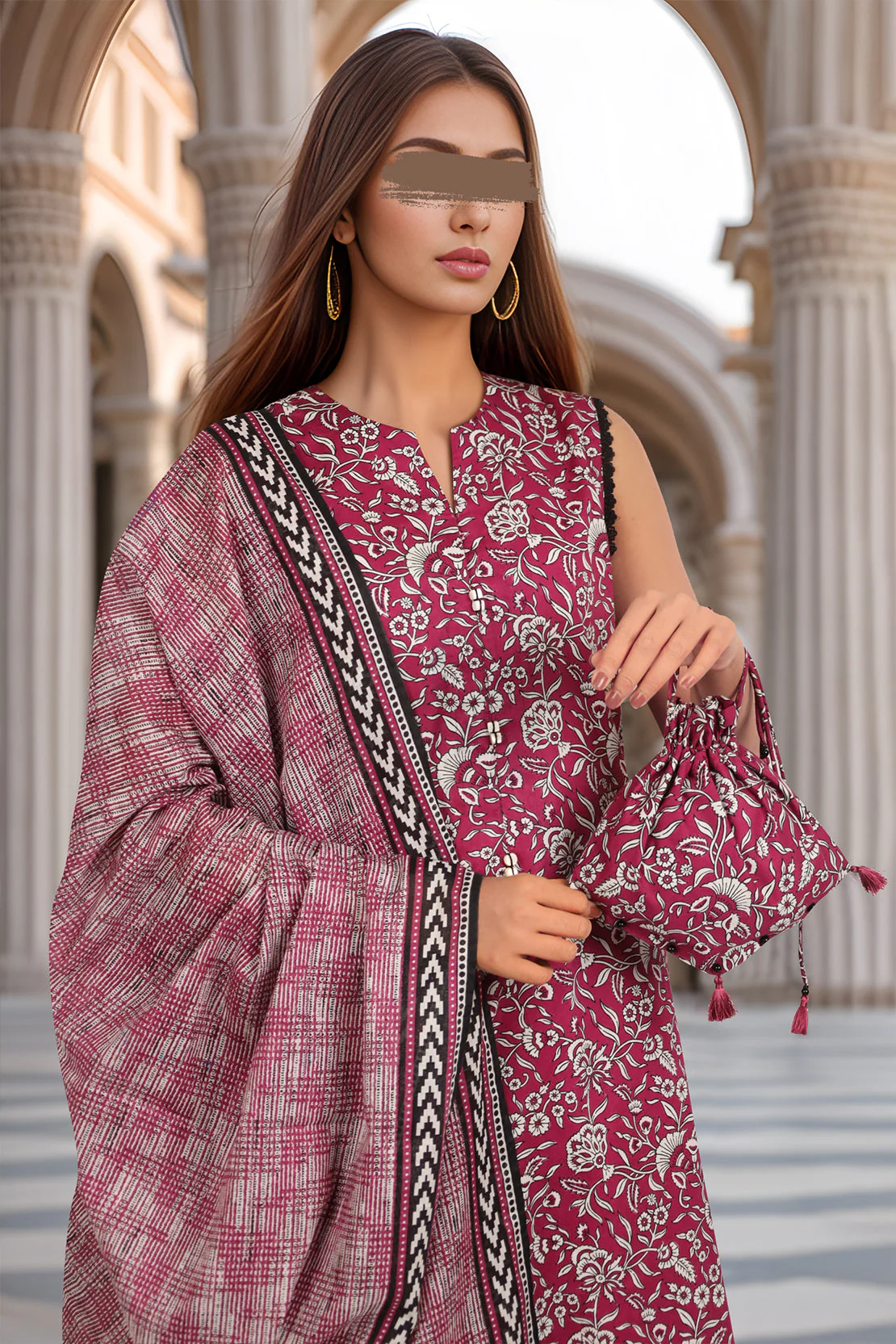 Unstitched Printed Lawn 3 Piece - Image 4