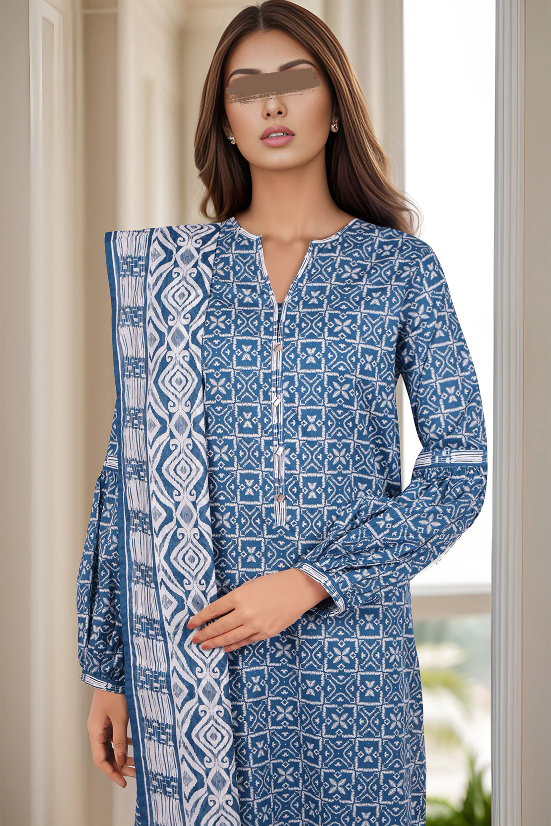 Unstitched Printed Lawn 3 Piece - Image 2