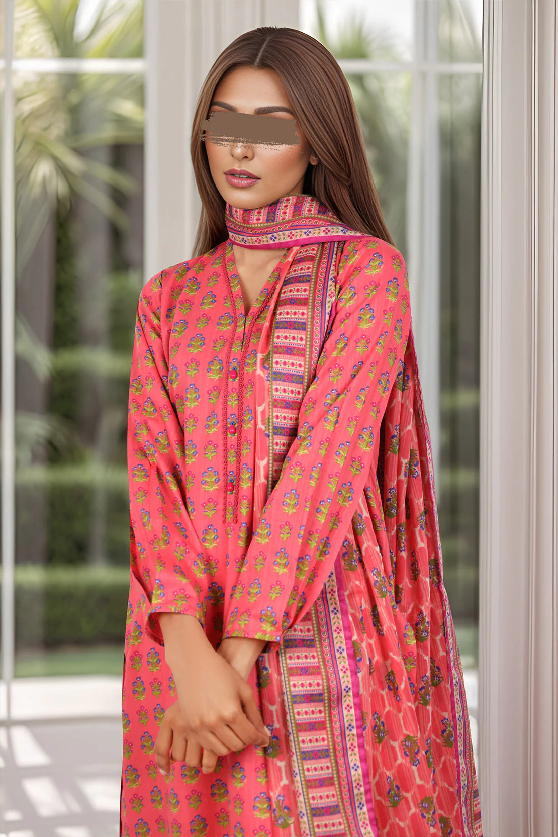 Unstitched Printed Lawn 3 Piece - Image 3