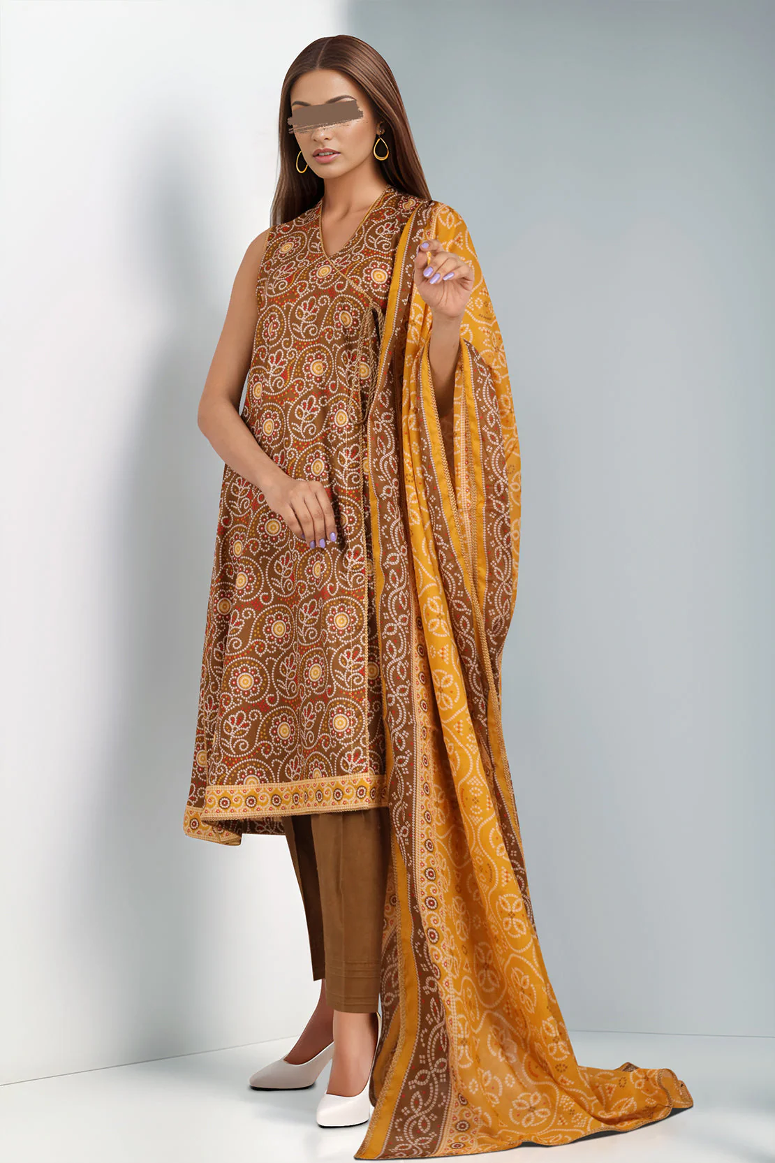 Unstitched Printed Lawn 3 Piece - Image 2