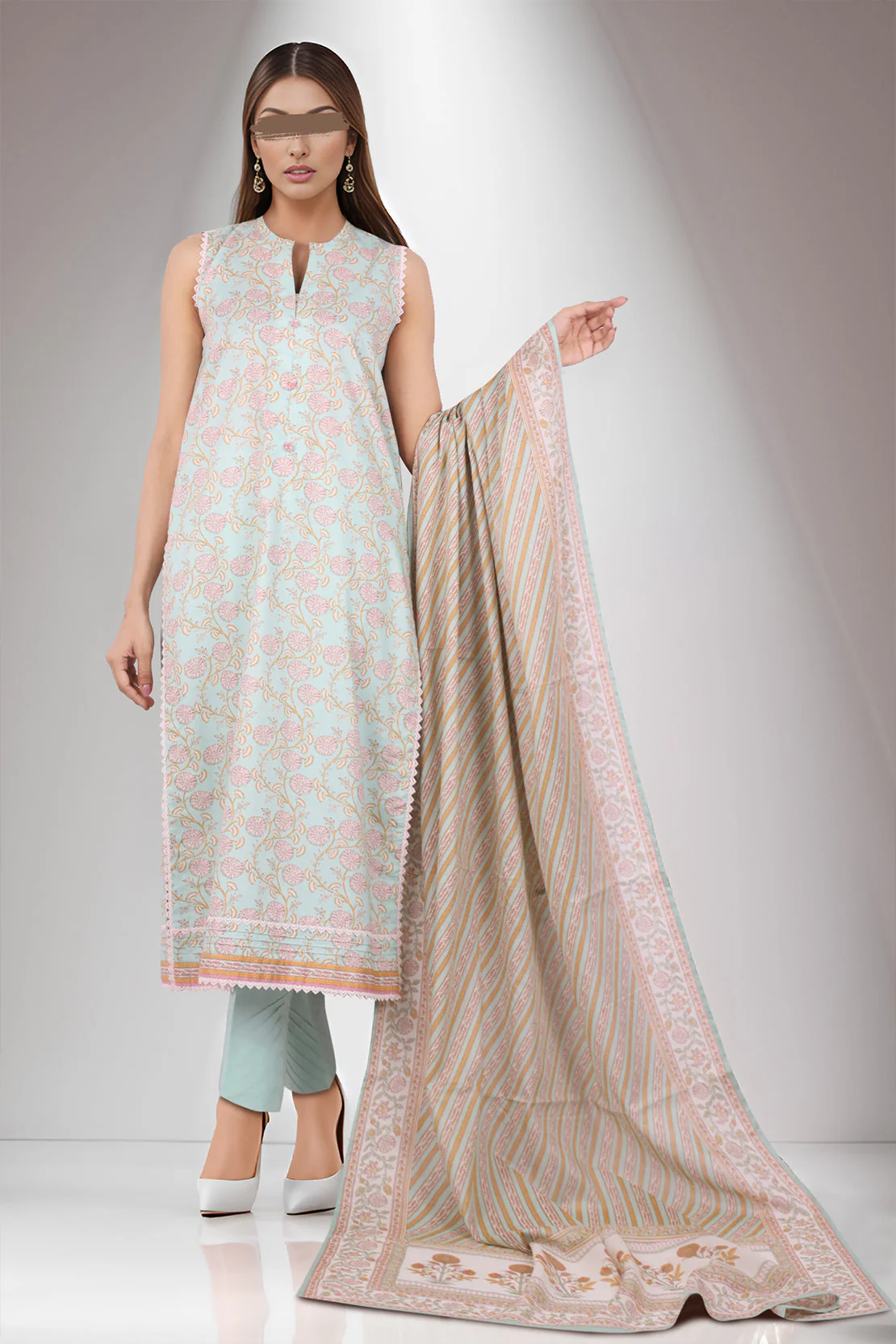Unstitched Printed Lawn 3 Piece - Image 2