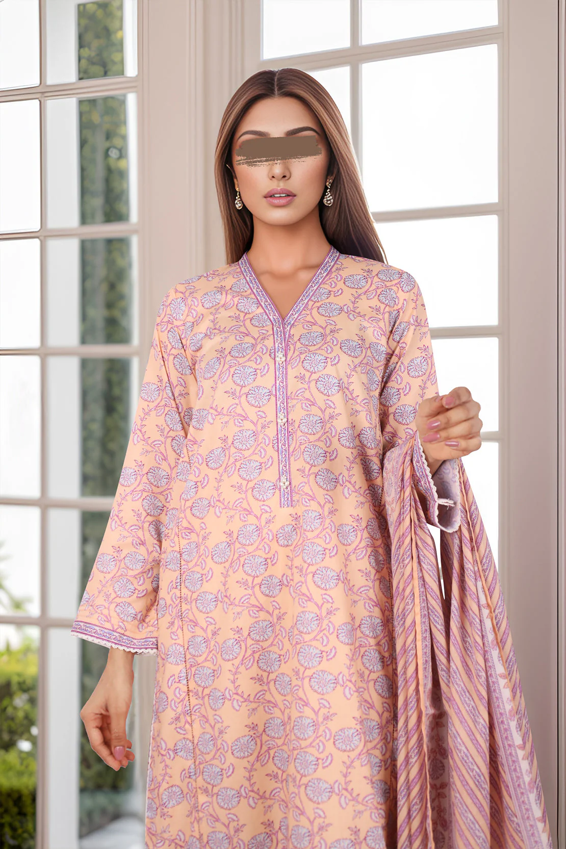 Unstitched Printed Lawn 3 Piece - Image 3