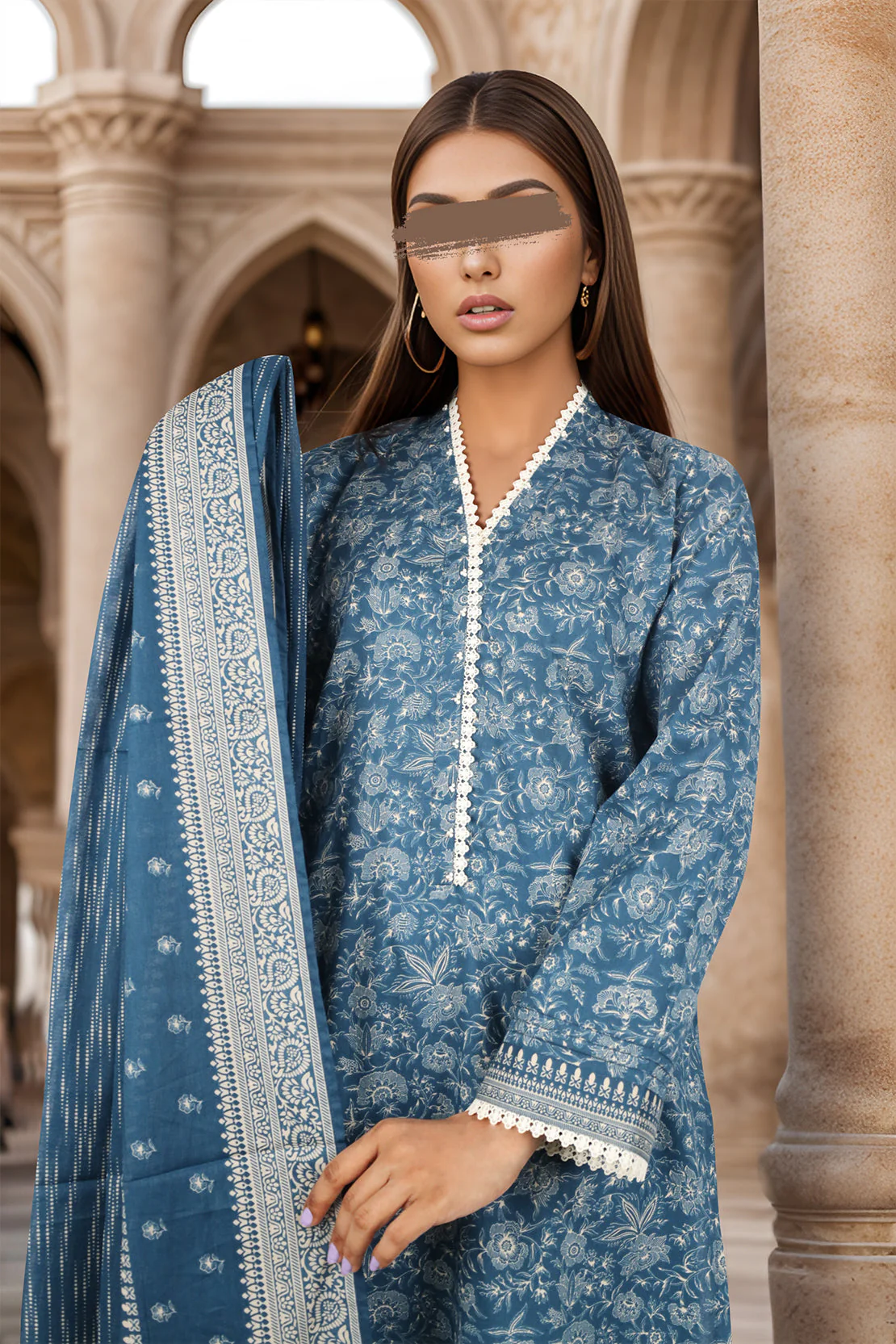 Unstitched Printed Lawn 3 Piece - Image 3