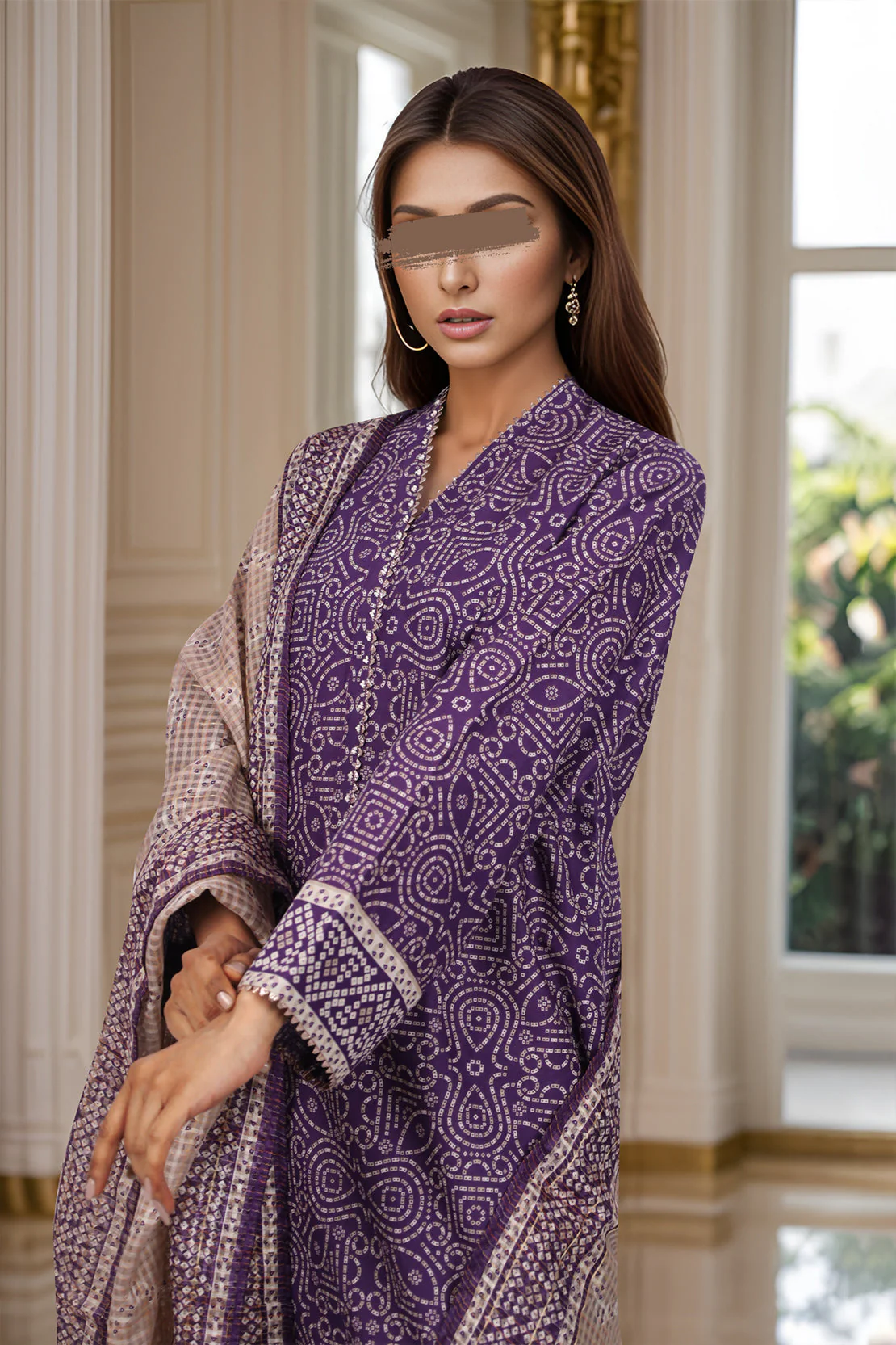 Unstitched Printed Lawn 3 Piece - Image 3
