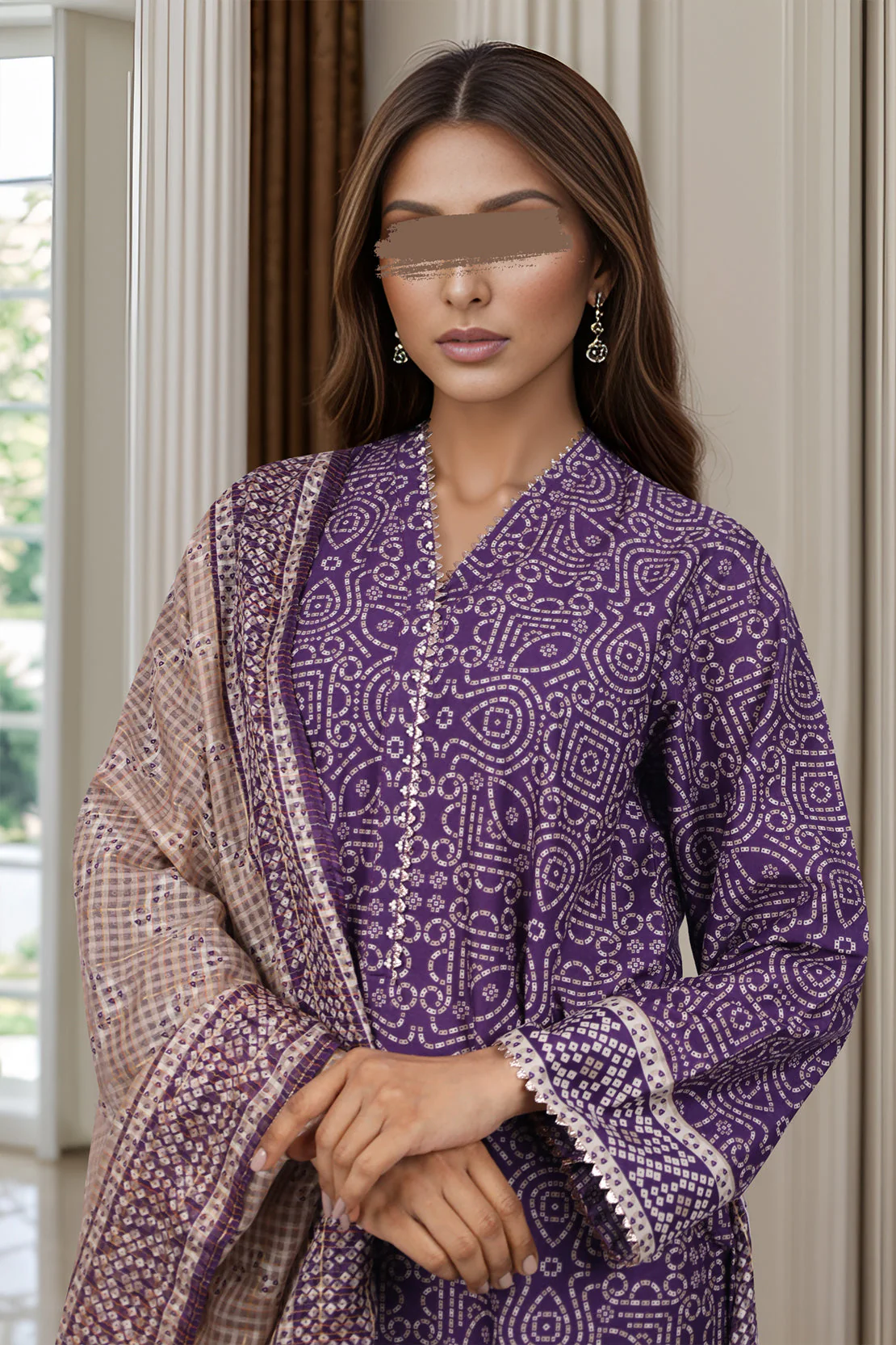 Unstitched Printed Lawn 3 Piece - Image 4