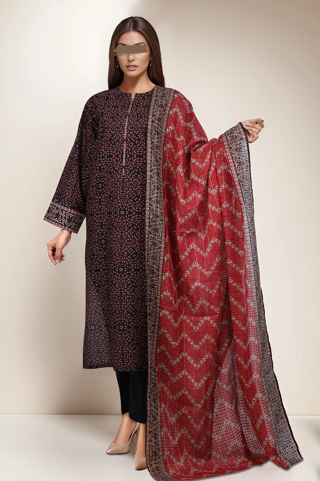 Unstitched Printed Lawn 3 Piece - Image 2