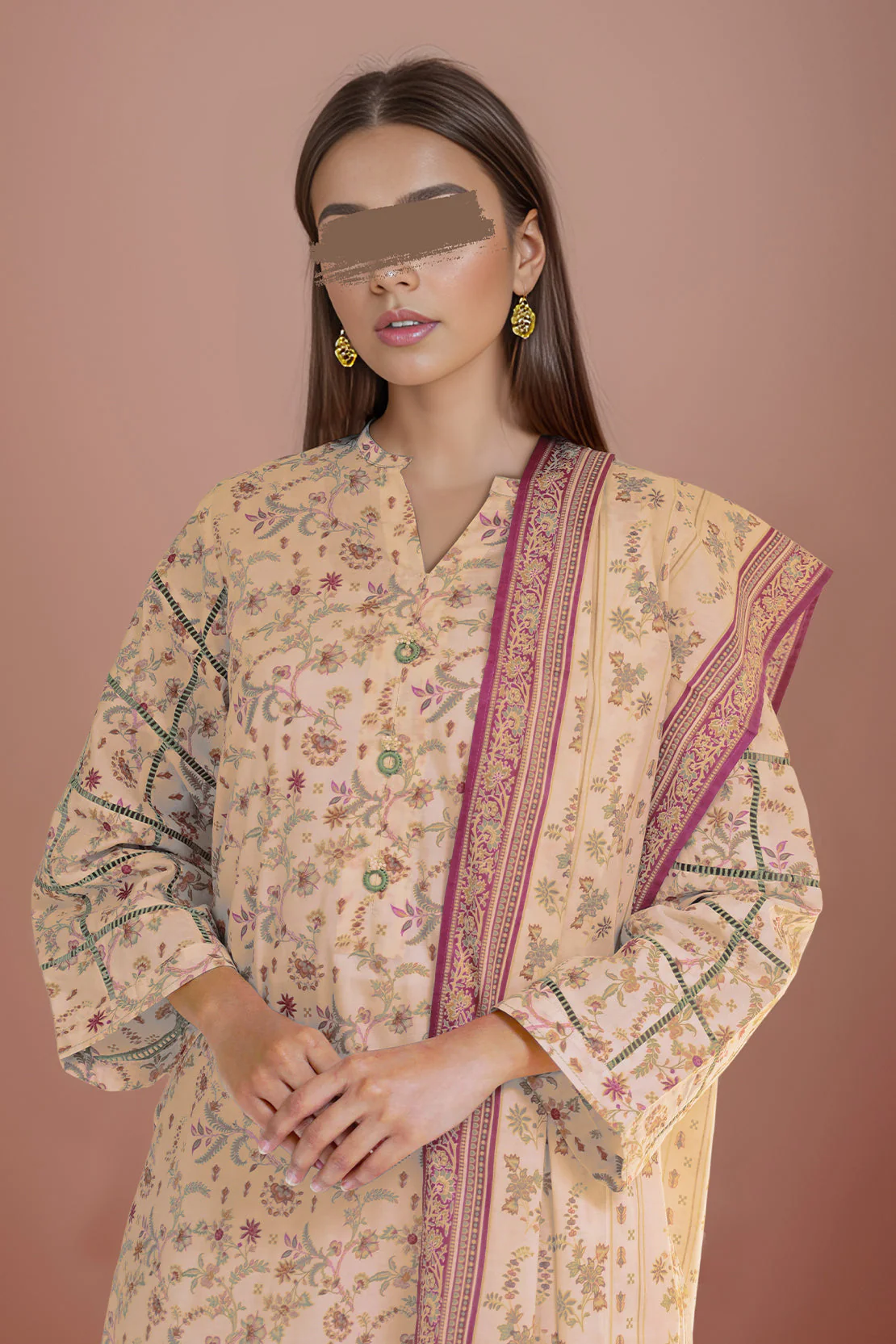 Unstitched Printed Lawn 3 Piece - Image 2