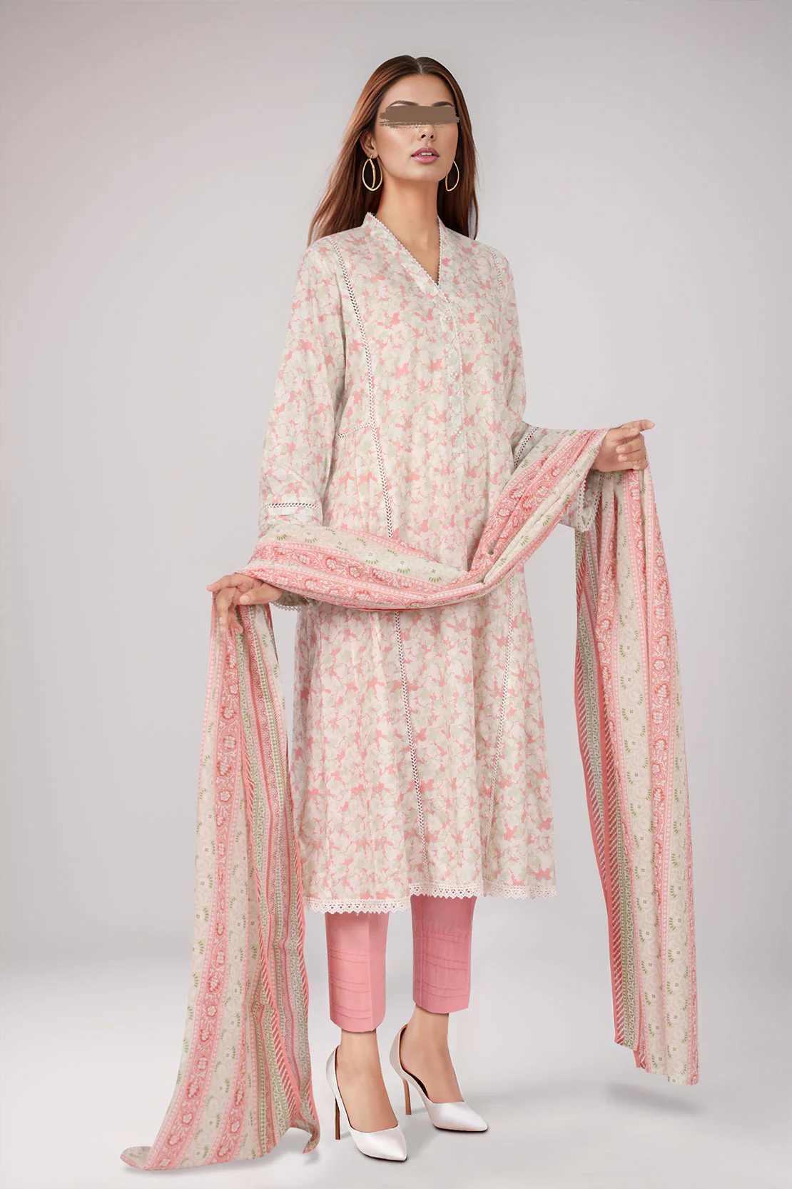 Unstitched Printed Lawn 3 Piece - Image 2