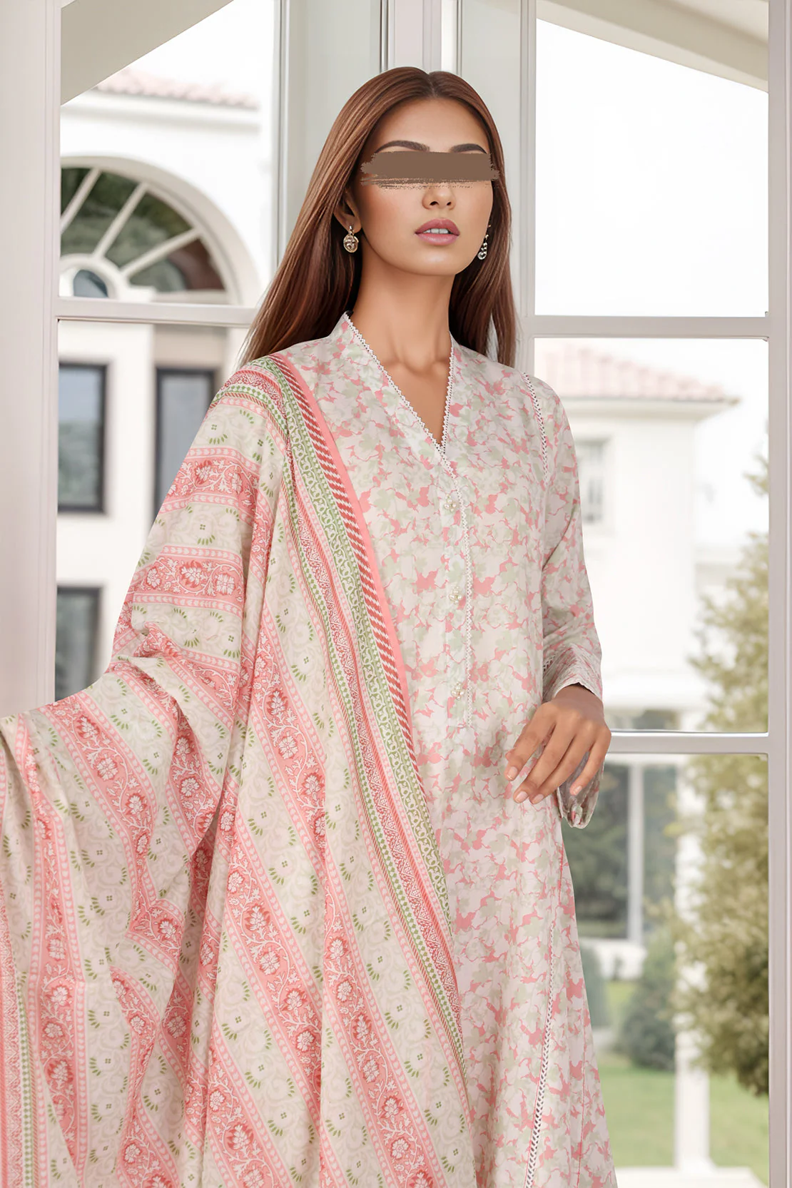 Unstitched Printed Lawn 3 Piece - Image 3
