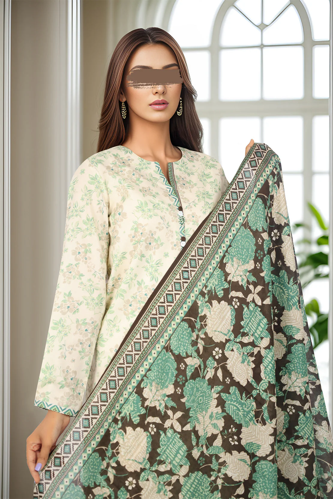 Unstitched Printed Lawn 3 Piece - Image 2