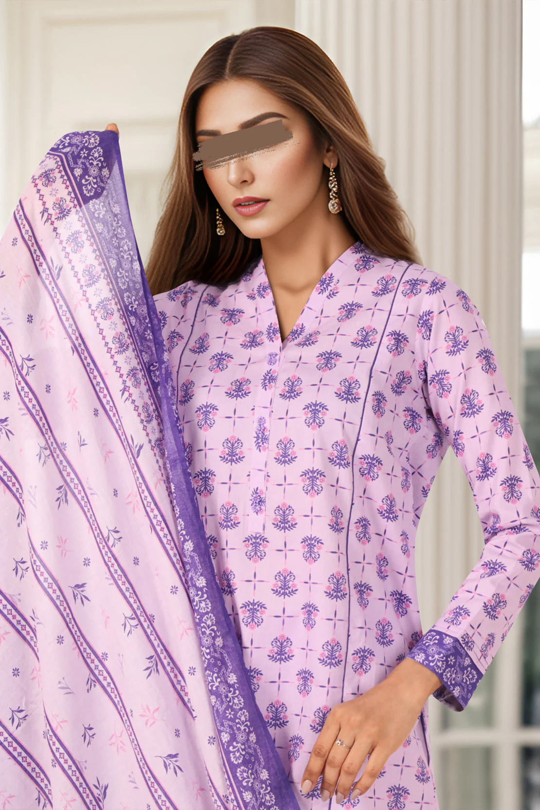 Unstitched Printed Lawn 3 Piece - Image 3