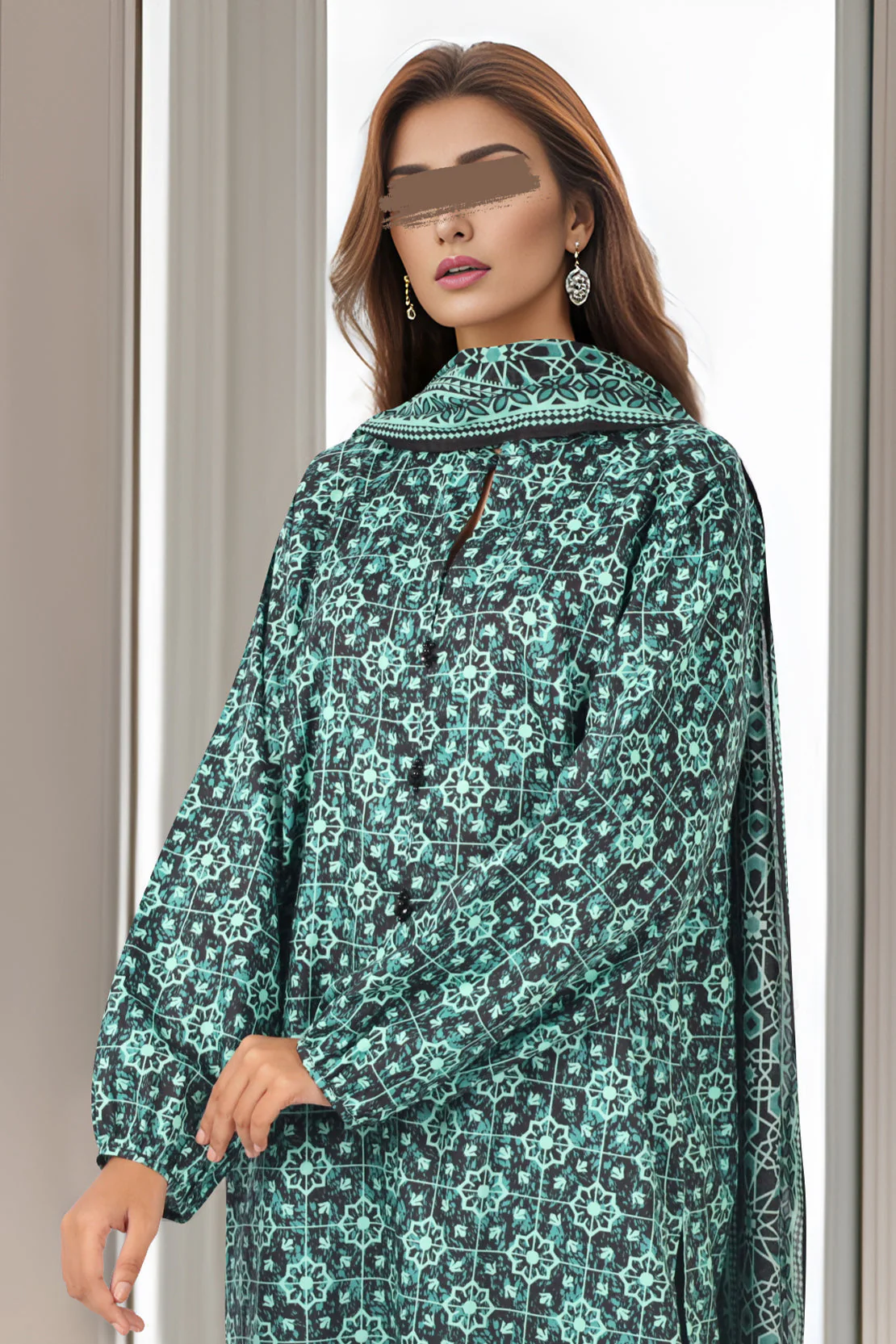 Unstitched Printed Lawn 3 Piece - Image 3