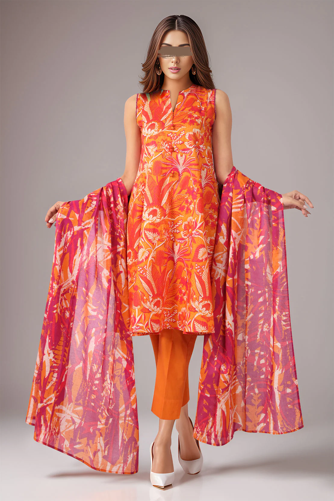 Unstitched Printed Lawn 3 Piece - Image 2
