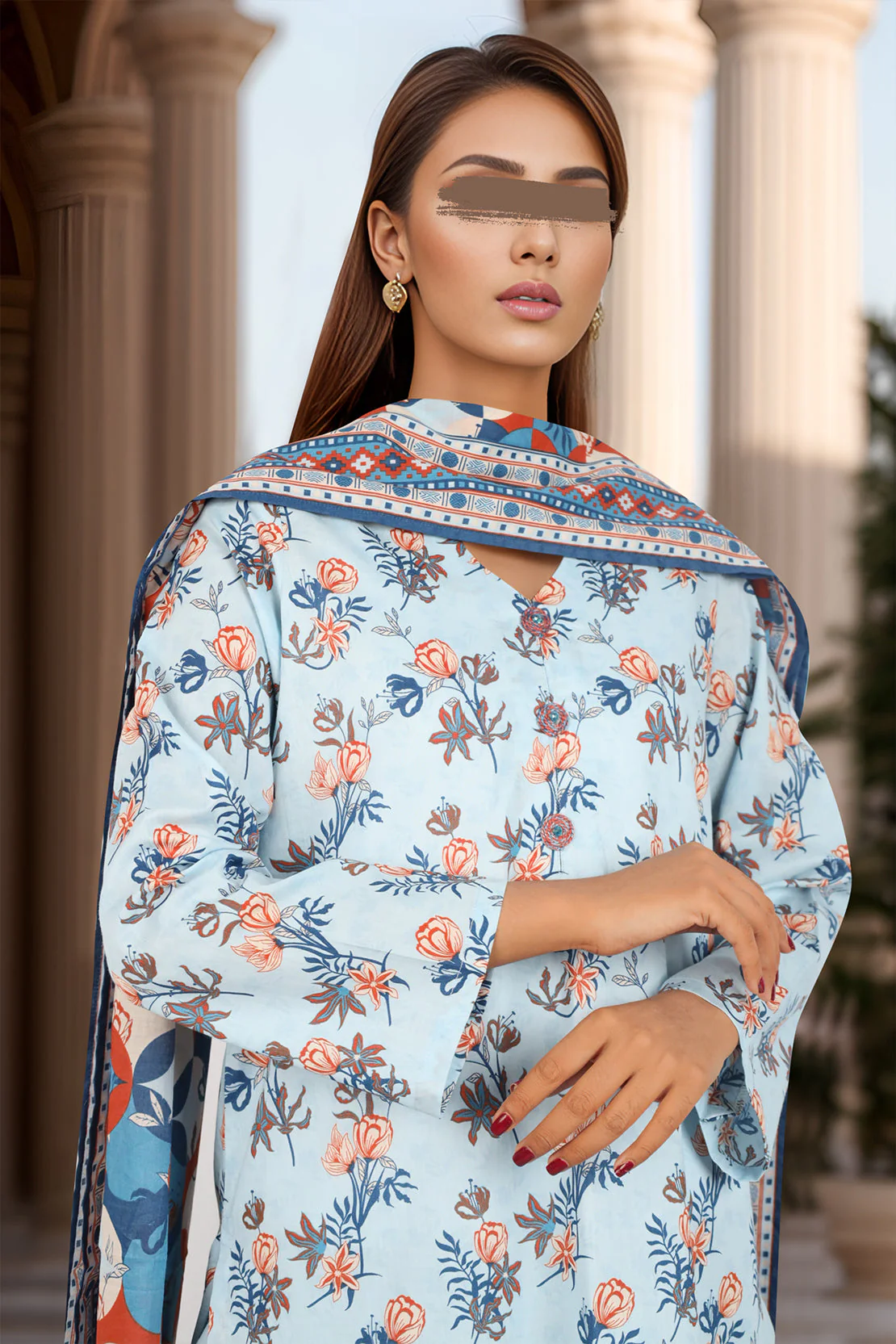 Unstitched Printed Lawn 3 Piece - Image 2