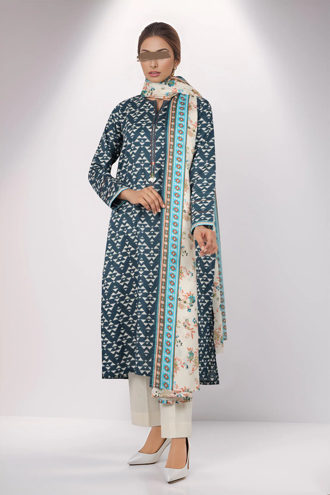 Unstitched Printed Lawn 3 Piece