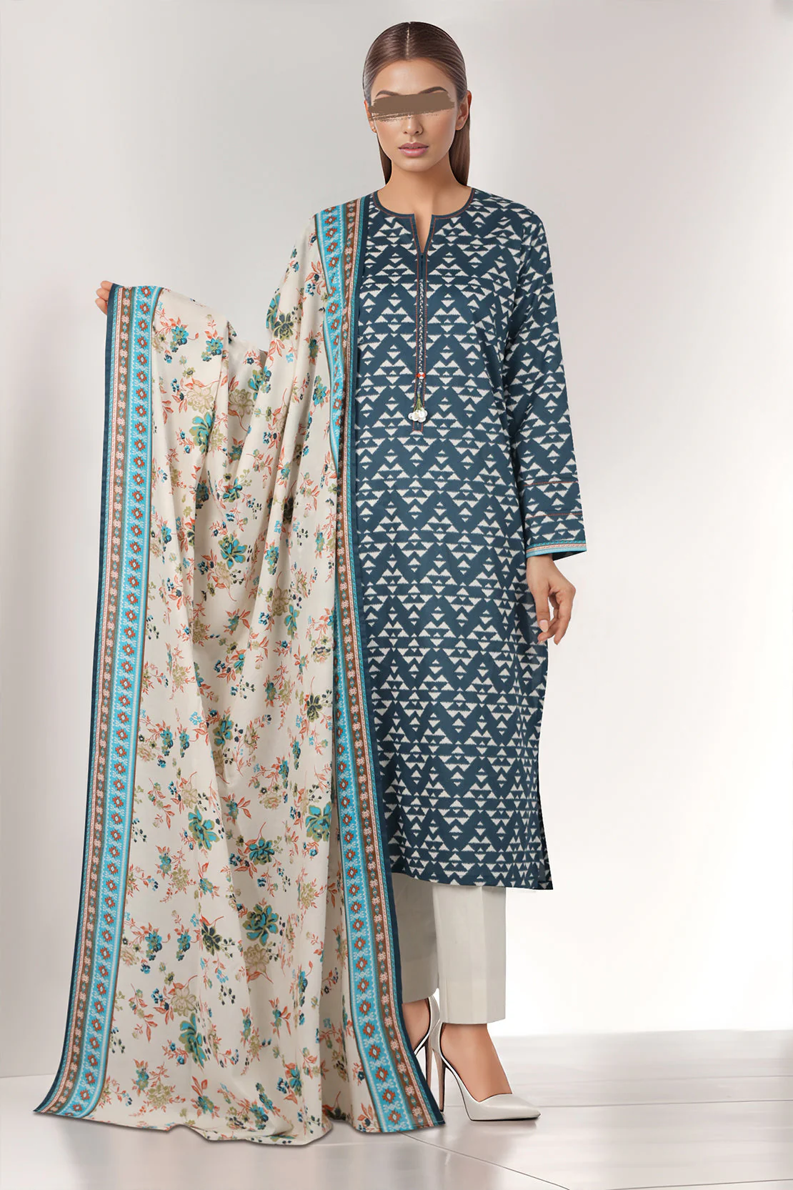 Unstitched Printed Lawn 3 Piece - Image 3