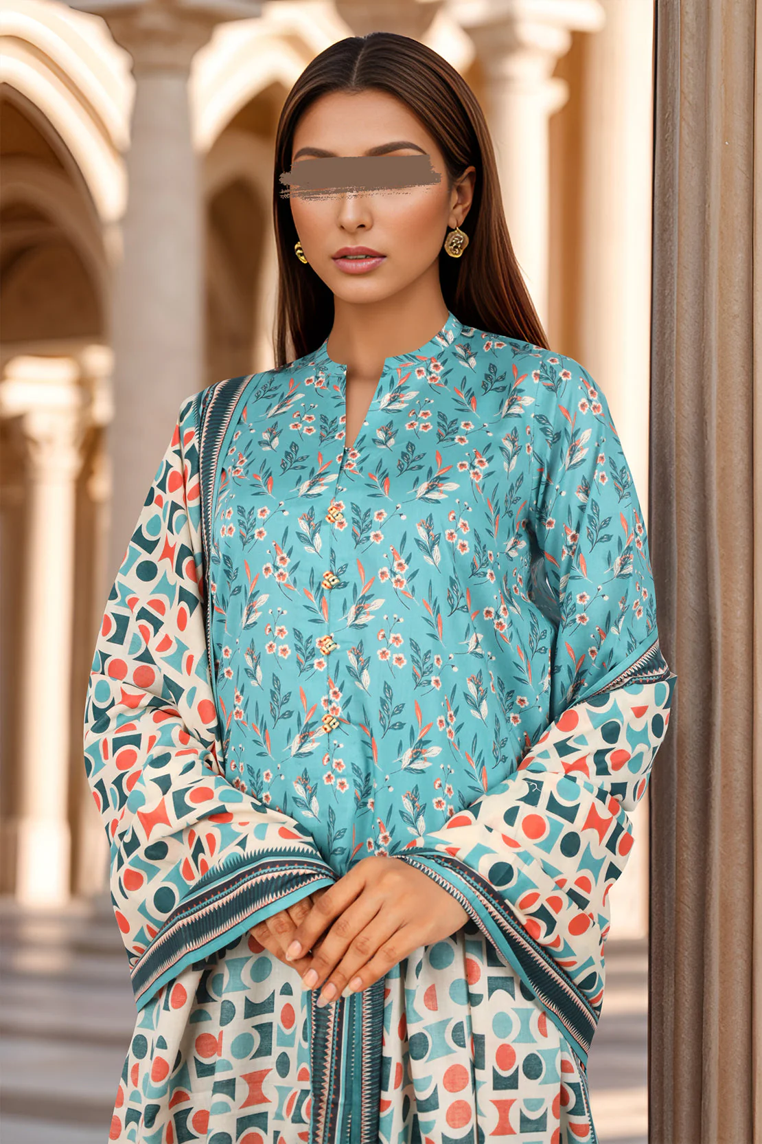 Unstitched Printed Lawn 3 Piece - Image 2