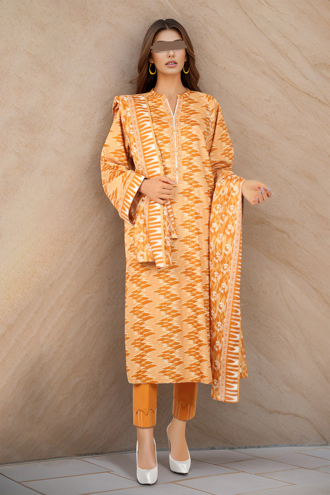 Unstitched Printed Lawn 3 Piece - Image 2