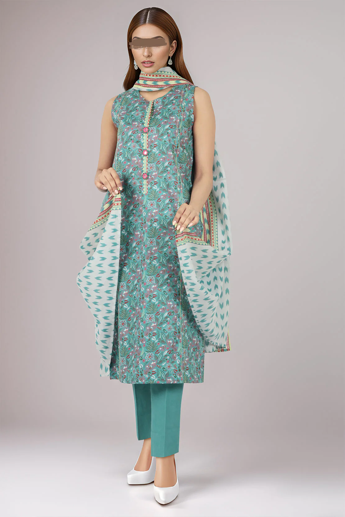 Unstitched Printed Lawn 3 Piece - Image 3