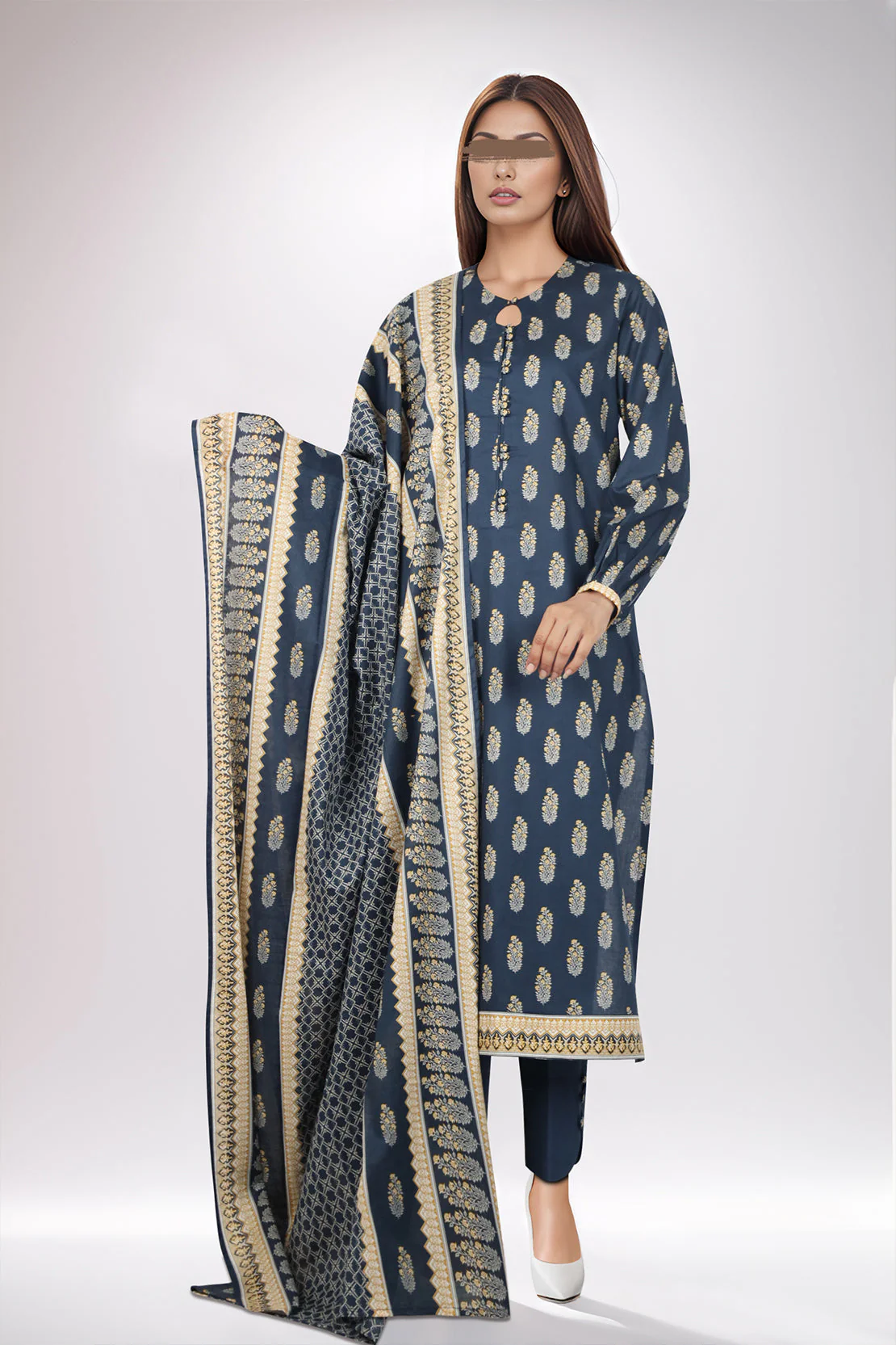 Unstitched Printed Lawn 3 Piece - Image 2