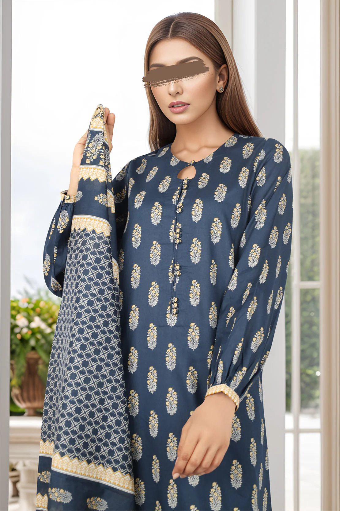 Unstitched Printed Lawn 3 Piece - Image 3