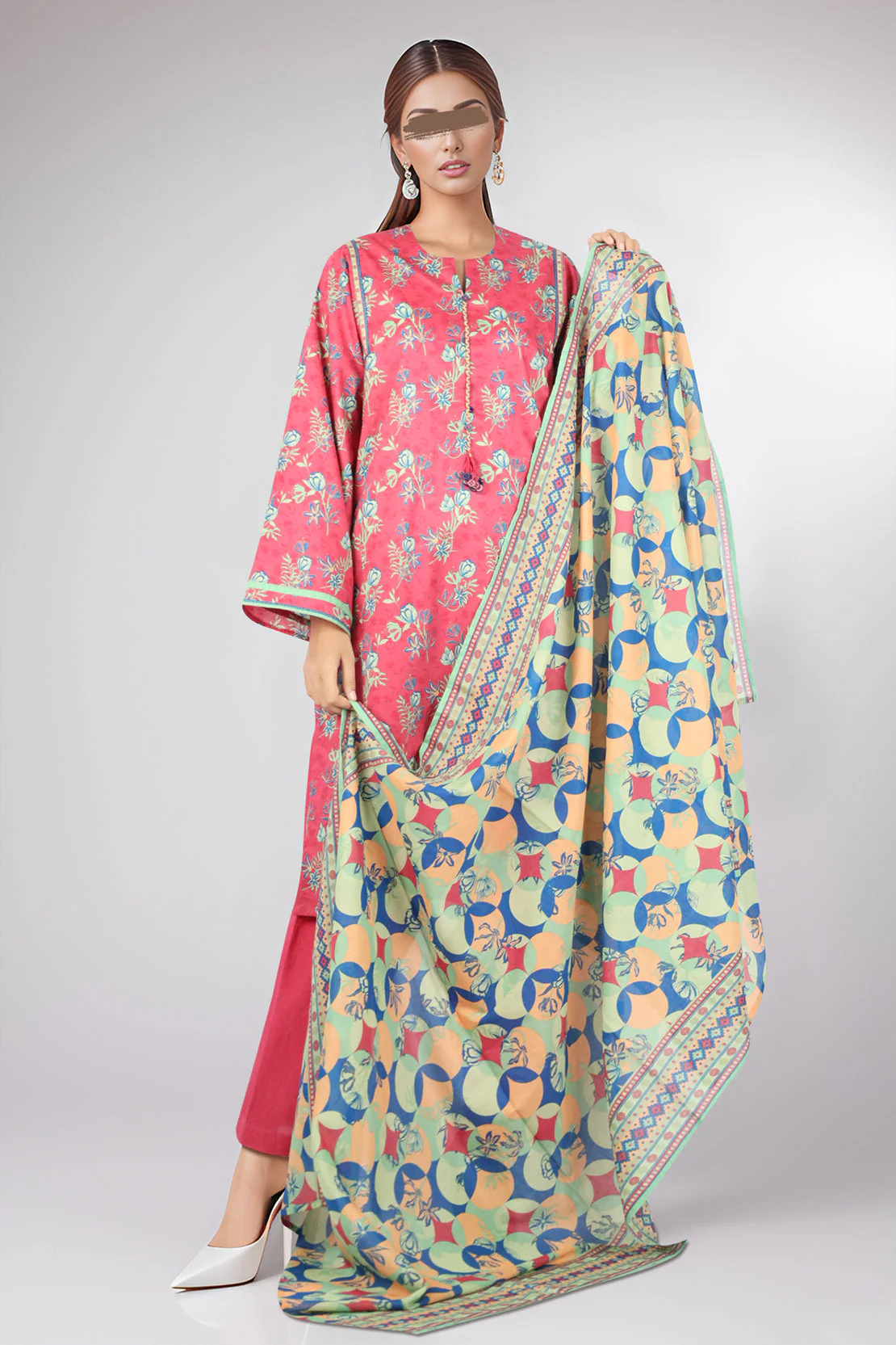 Unstitched Printed Lawn 3 Piece - Image 2