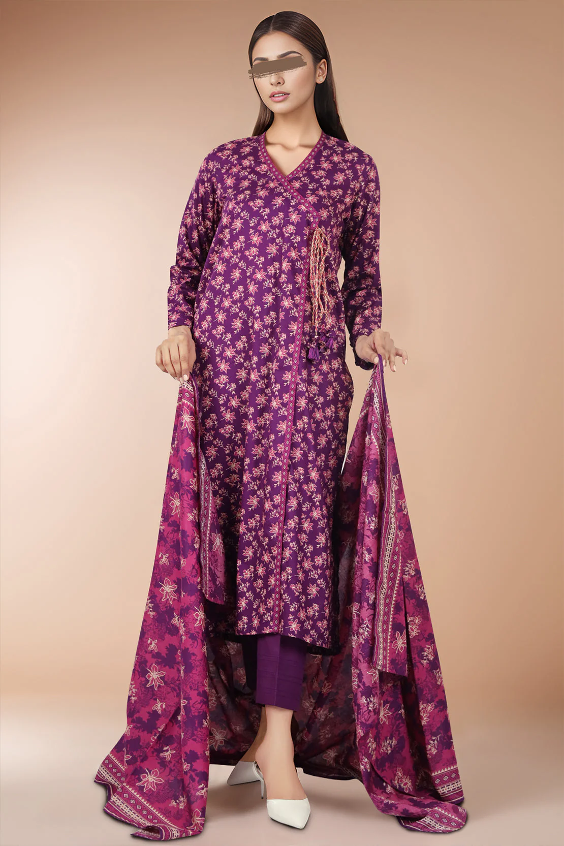 Unstitched Printed Lawn 3 Piece - Image 2