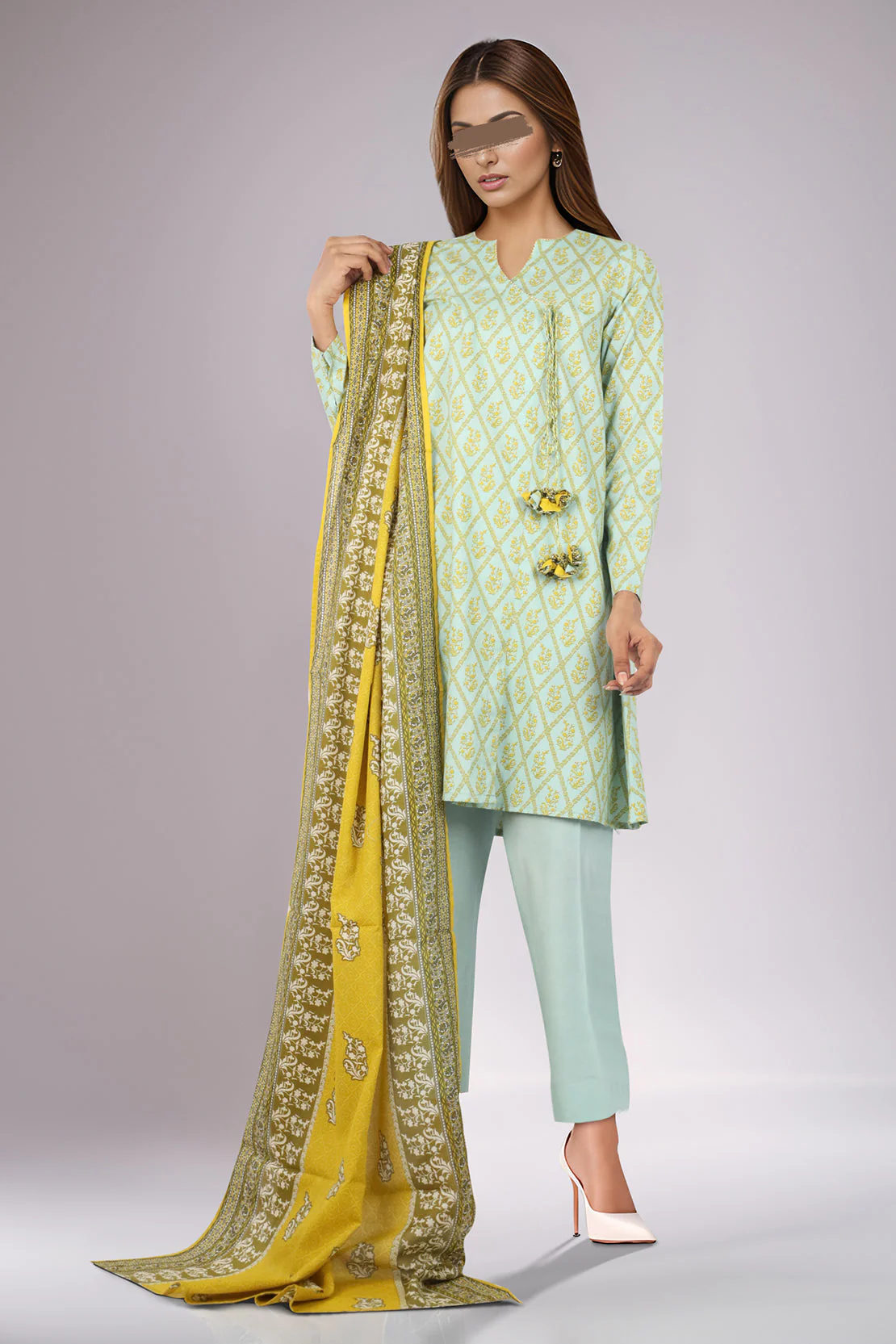 Unstitched Printed Lawn 3 Piece - Image 2