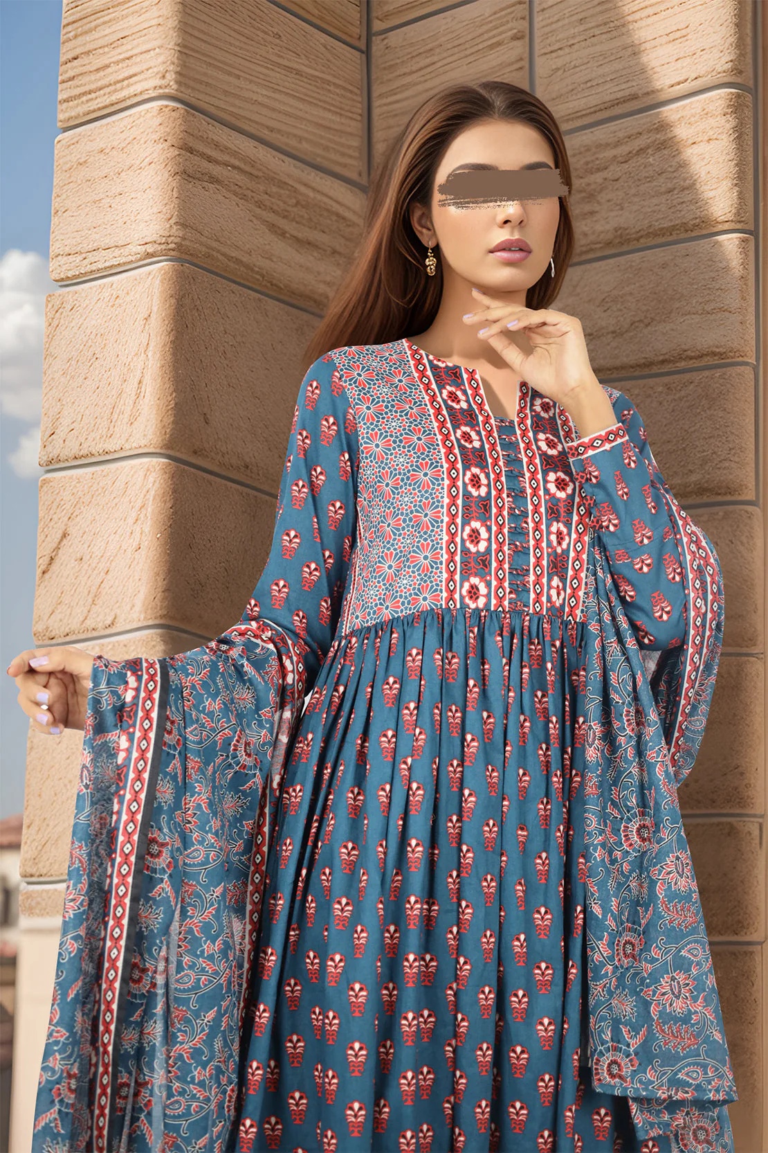 Unstitched Printed Lawn 3 Piece - Image 2