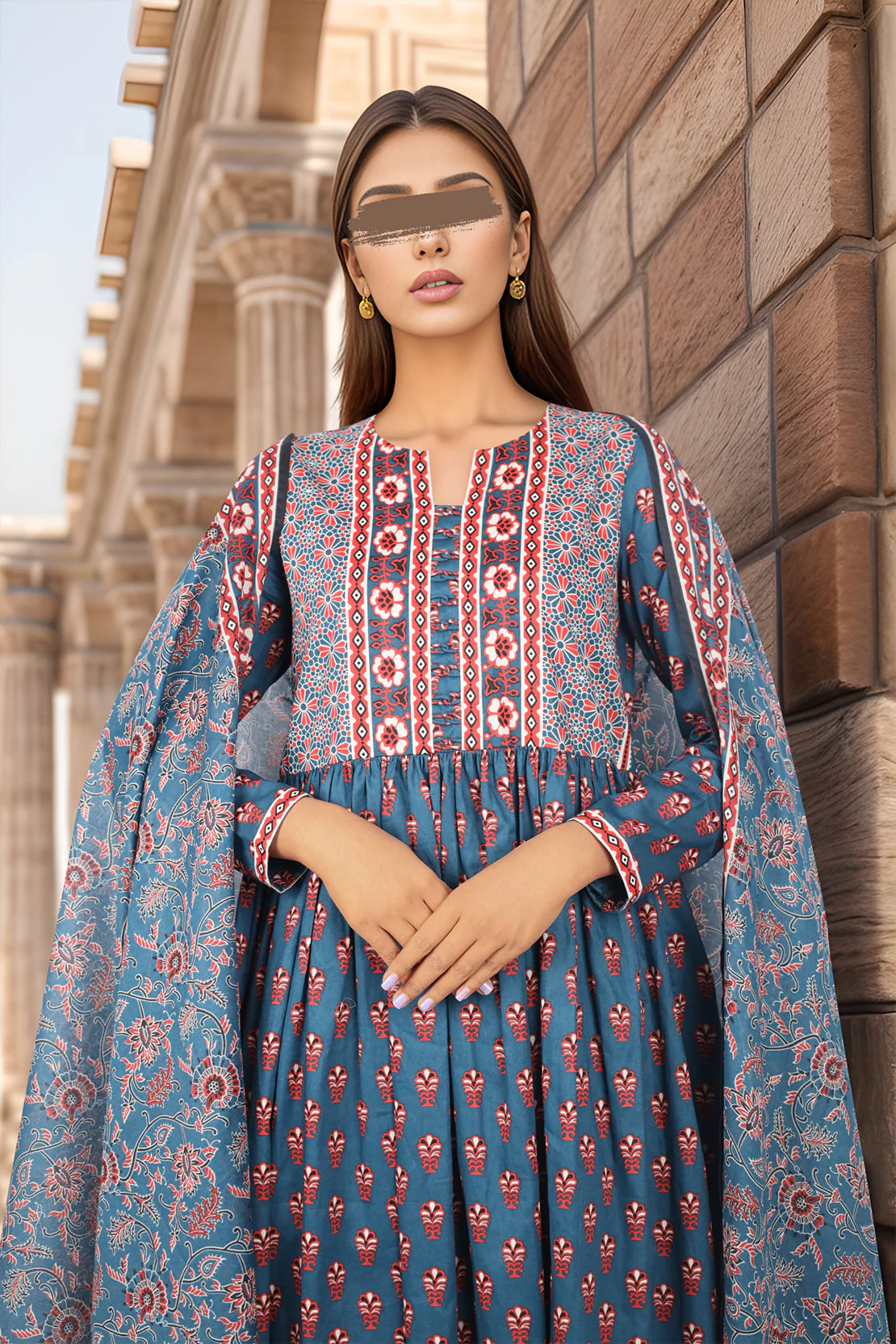 Unstitched Printed Lawn 3 Piece - Image 3