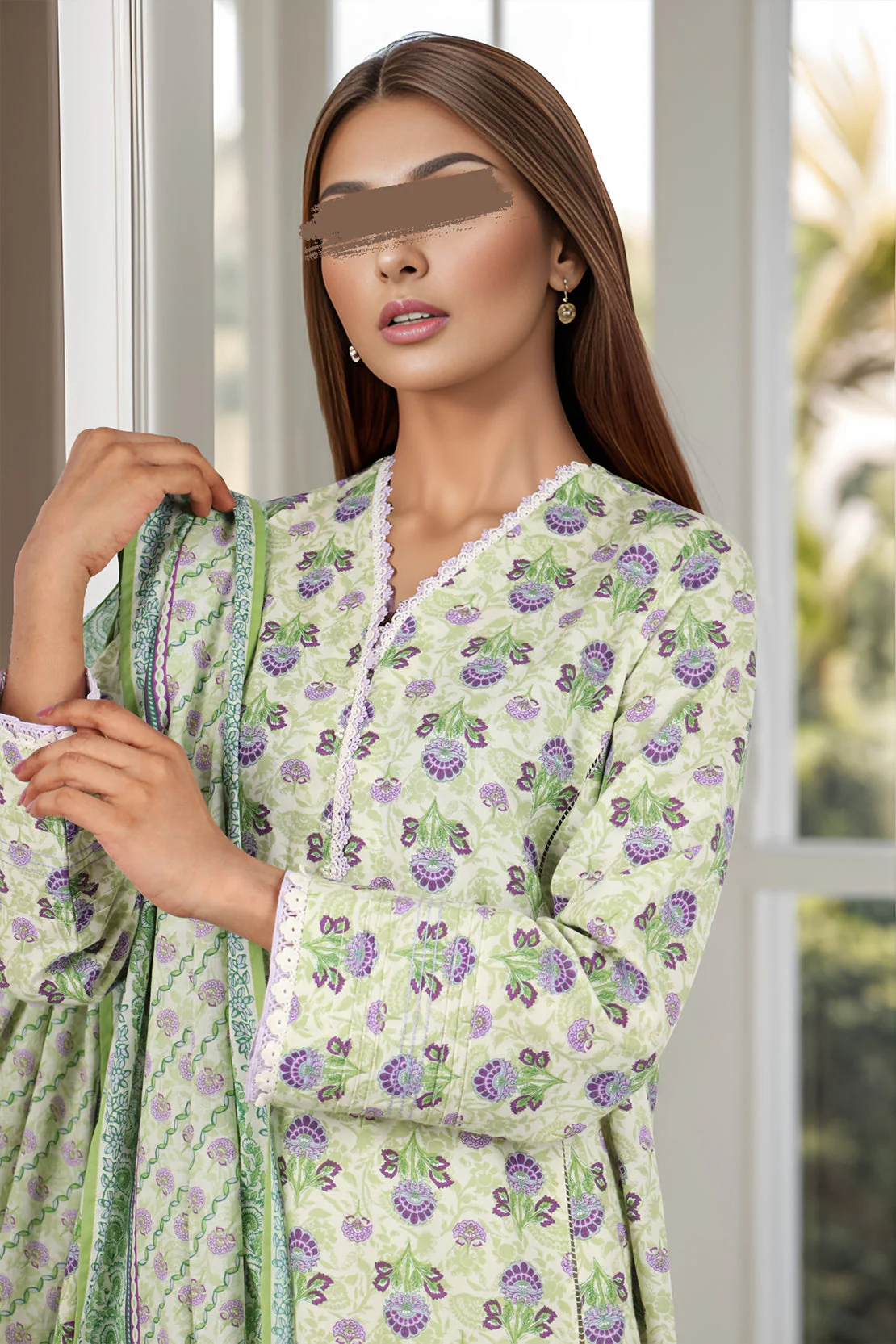 Unstitched Printed Lawn 3 Piece - Image 3