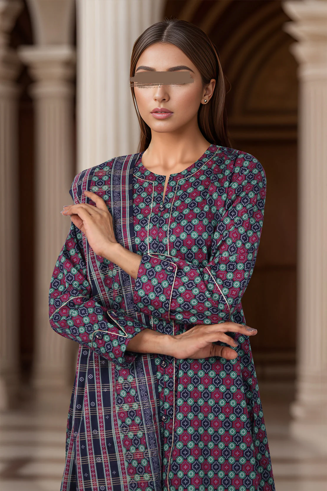 Unstitched Printed Lawn 3 Piece - Image 3