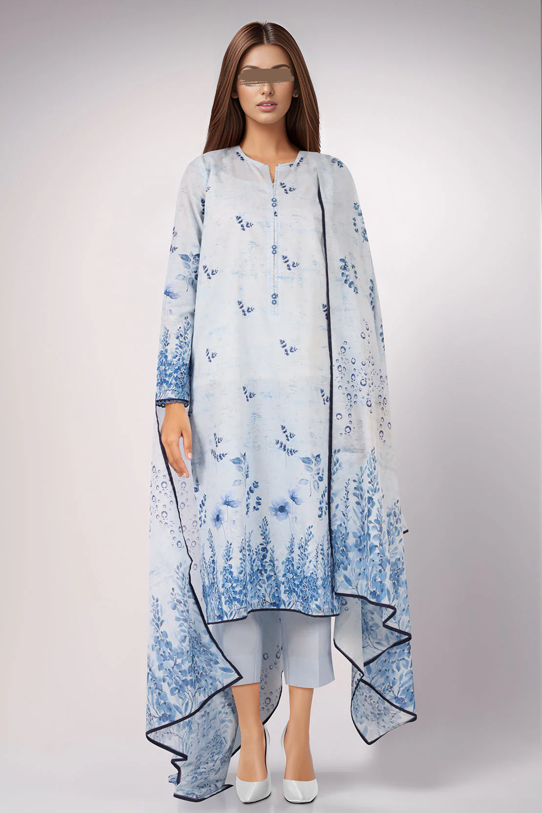 Unstitched Printed Lawn 3 Piece - Image 4