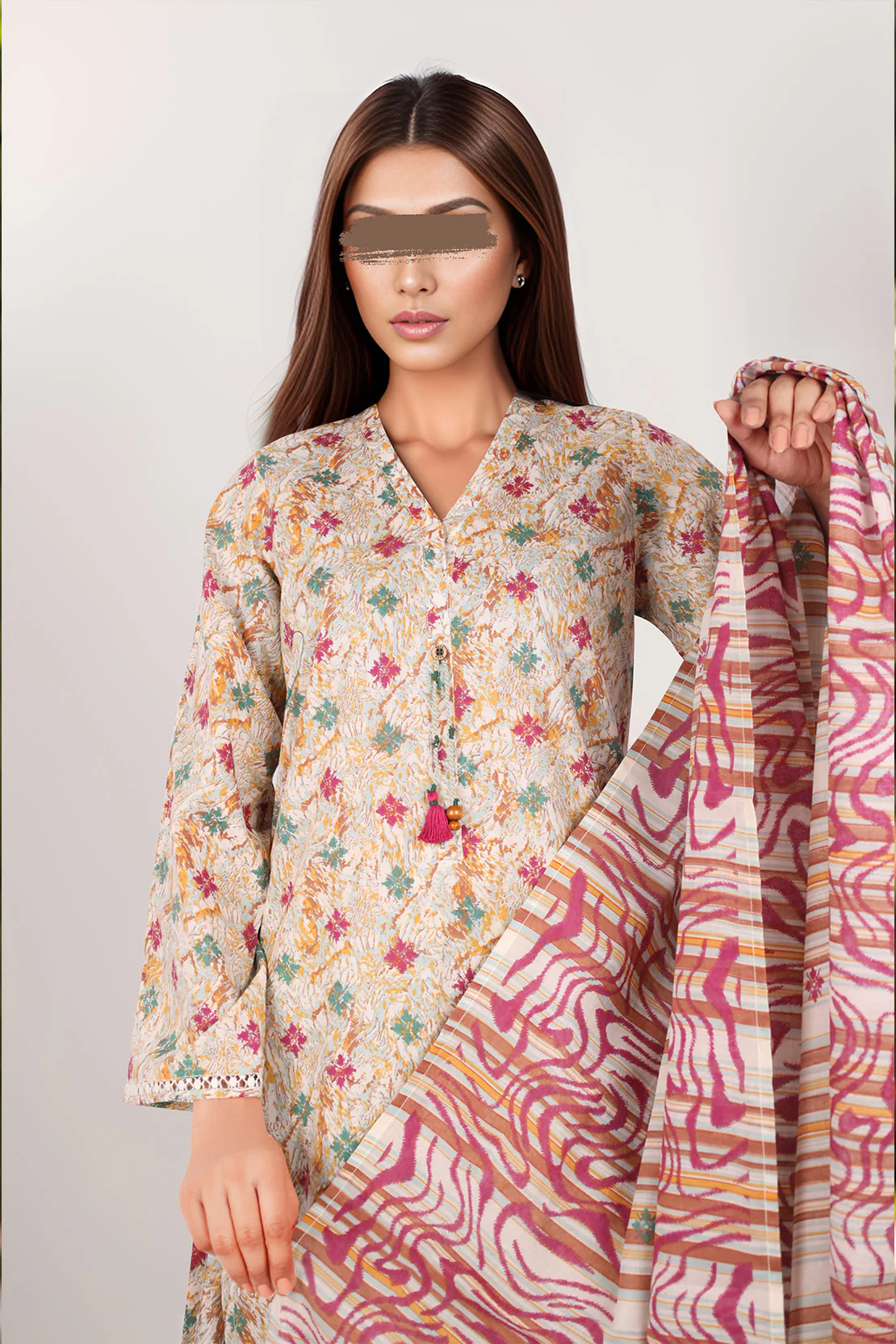 Unstitched Printed Lawn 3 Piece - Image 2