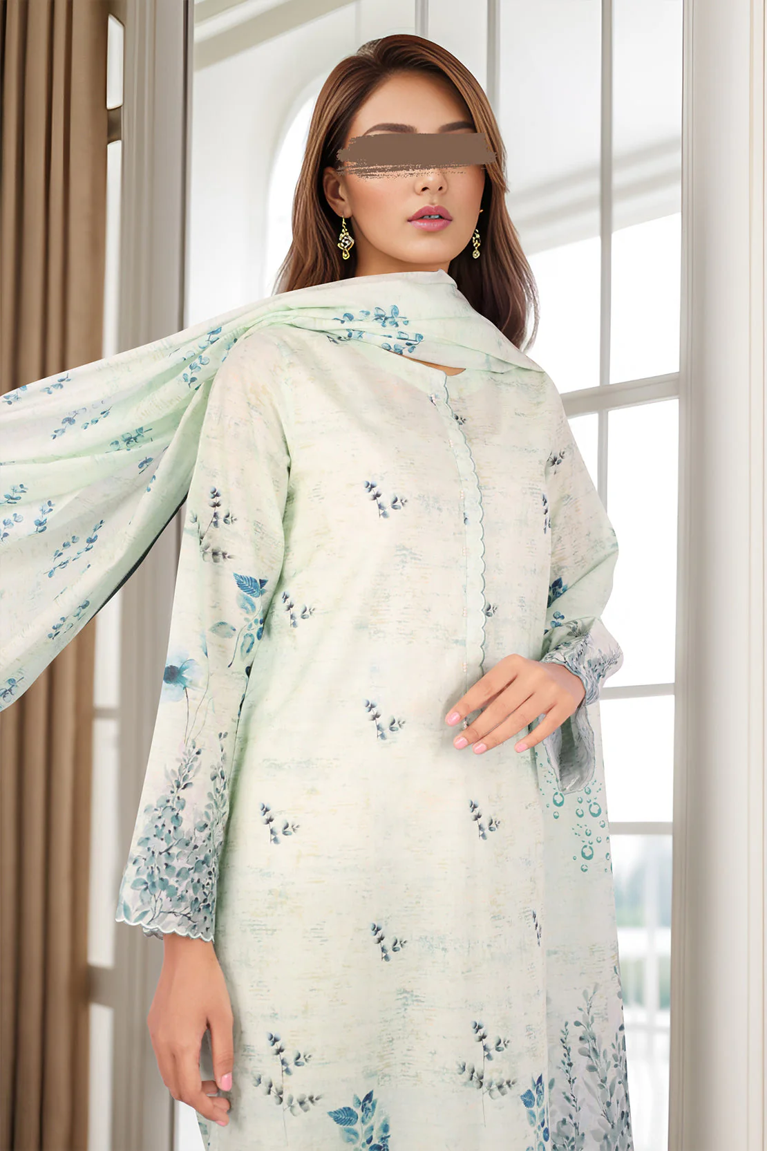 Unstitched Printed Lawn 3 Piece - Image 3