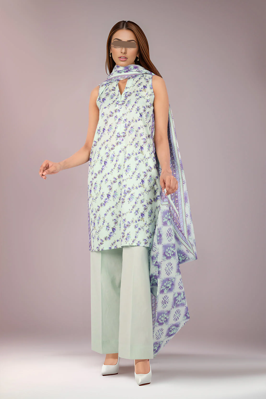 Unstitched Printed Lawn 3 Piece - Image 3