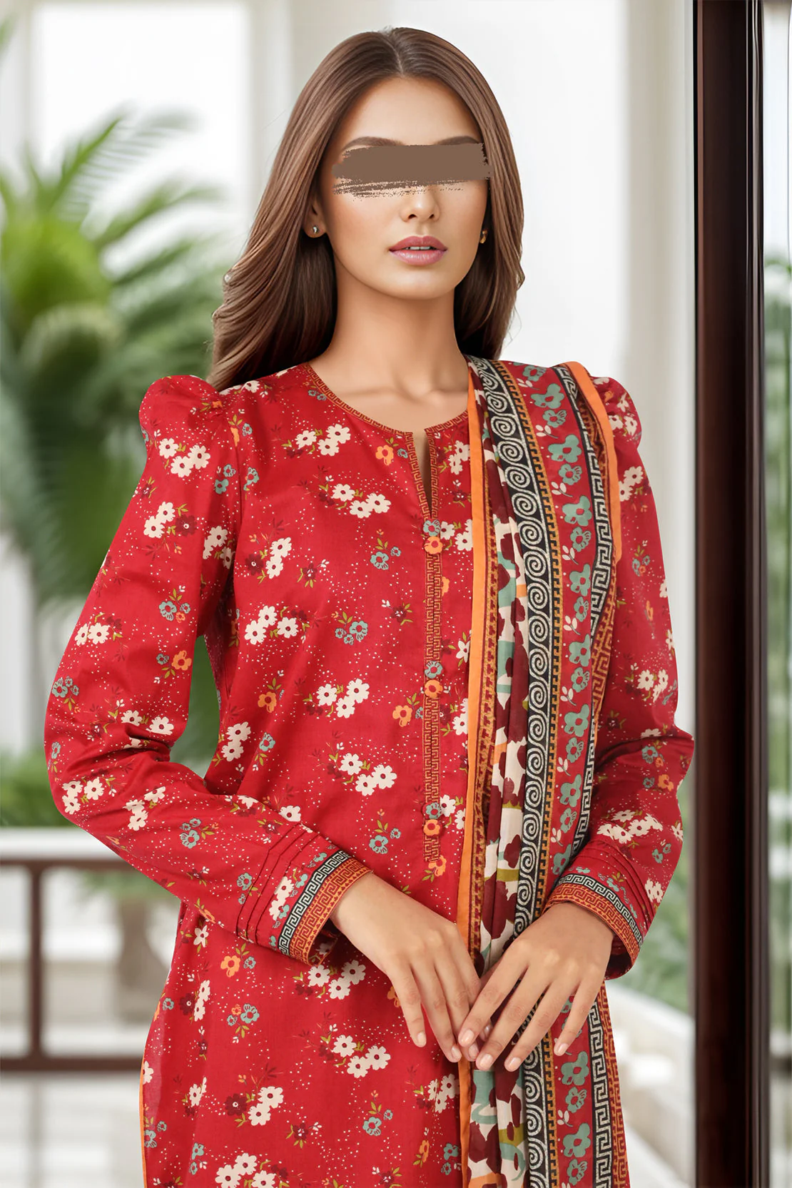 Unstitched Printed Lawn 3 Piece - Image 2