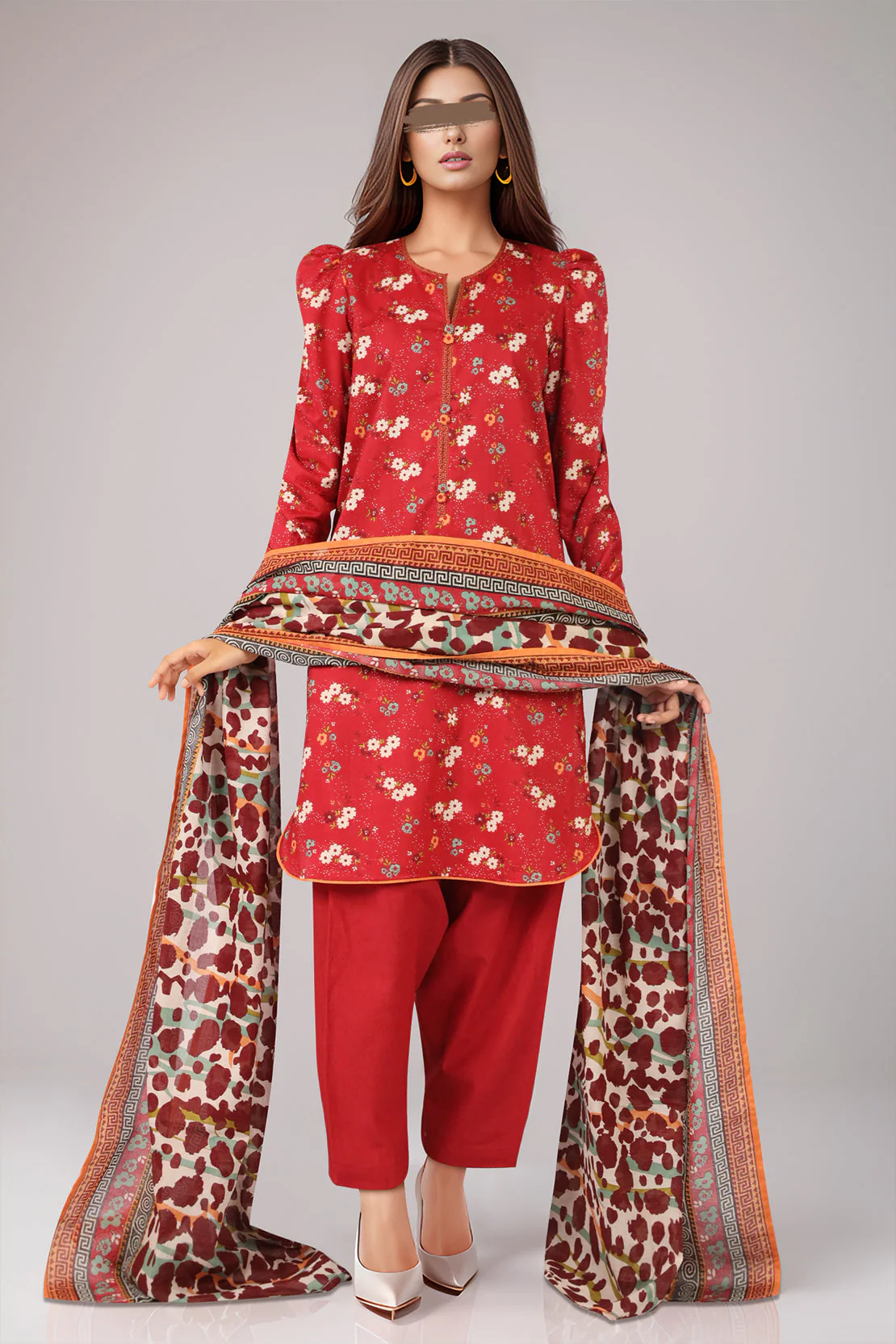 Unstitched Printed Lawn 3 Piece - Image 3